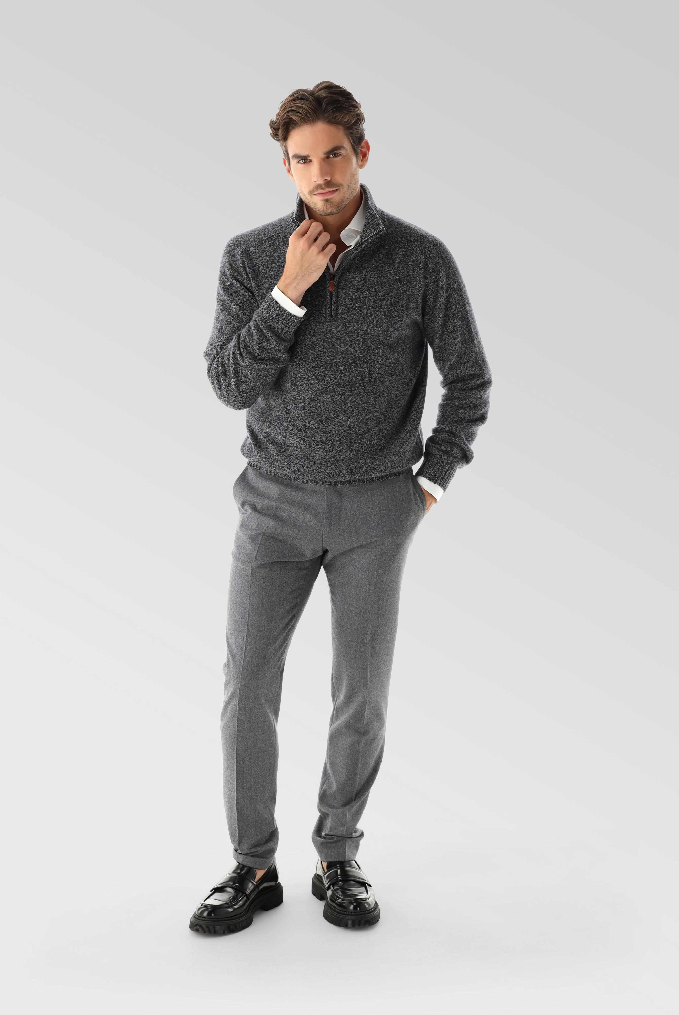 Halfzip Sweater with Cashmere
