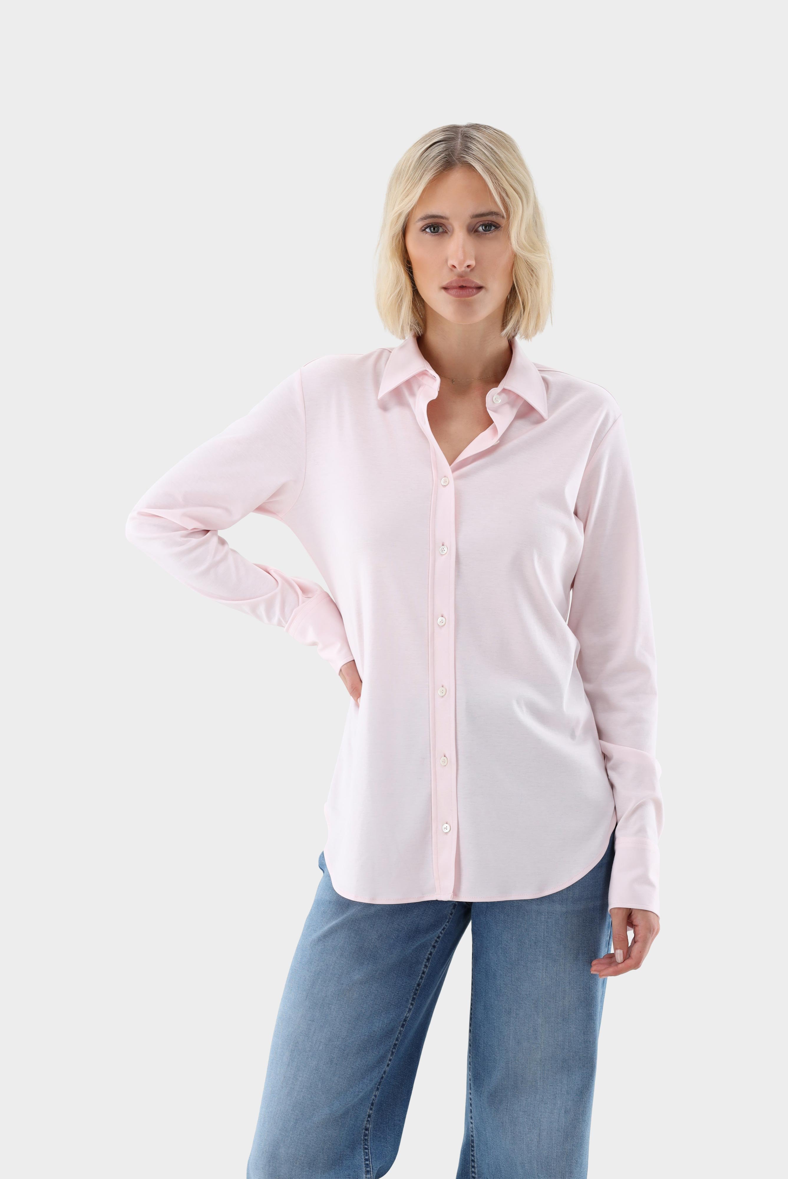 Casual Blusen+Taillierte Jersey Hemdbluse aus Schweizer Baumwolle+05.603Y..180031.510.32