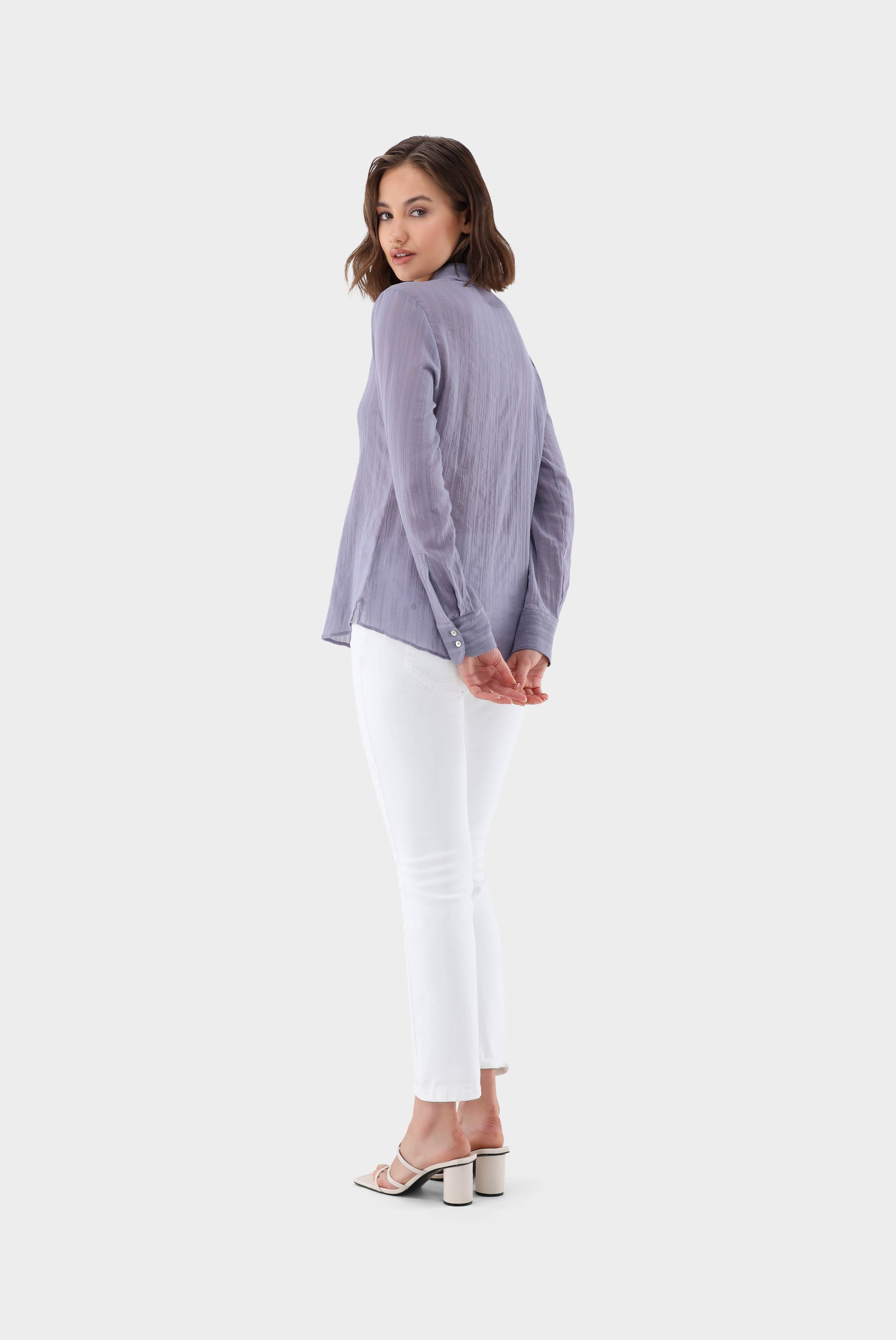 Casual Blouses+Fitted shirt blouse with jacquard stripes+05.511Z.07.151063.630.34