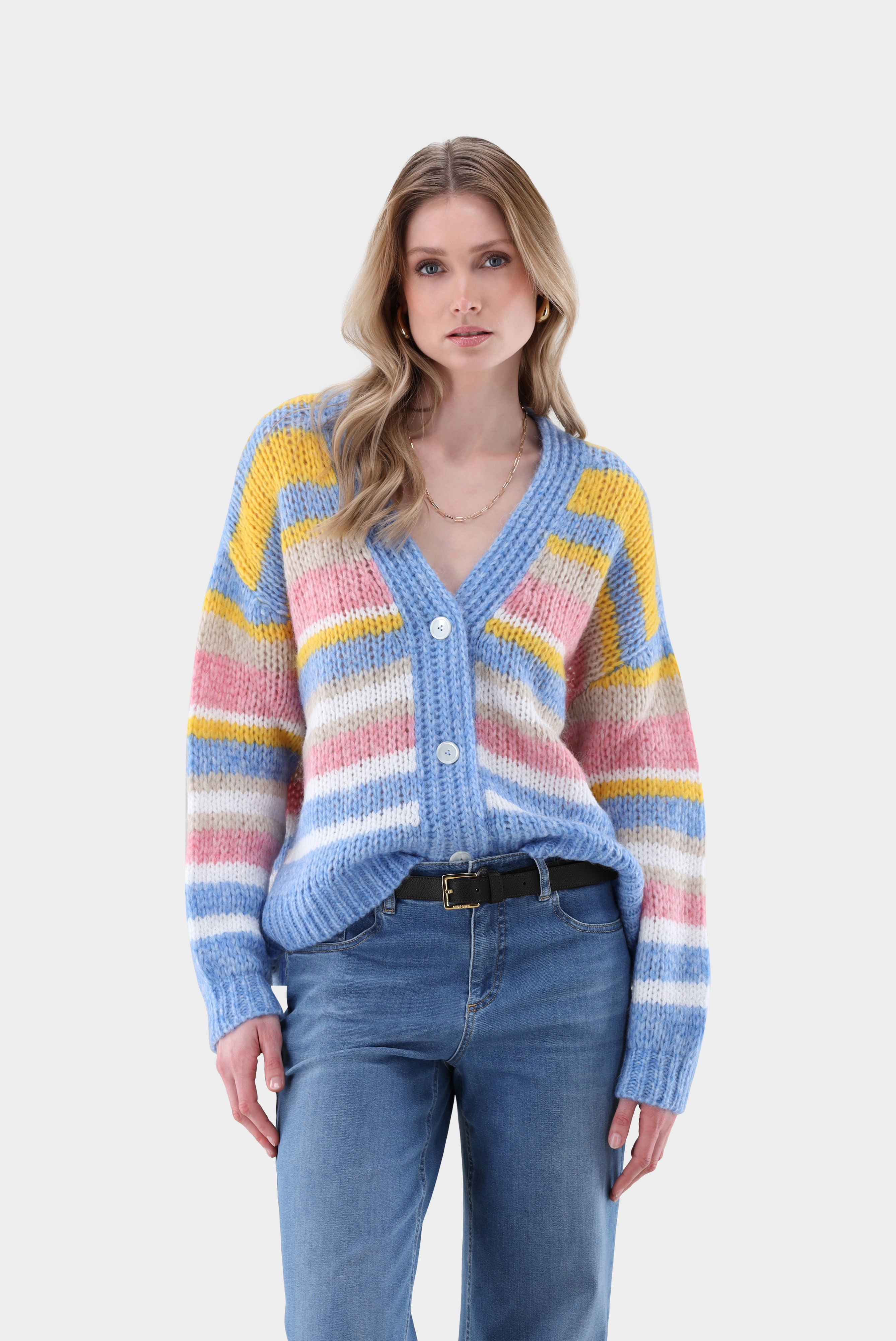Strickjacke bunt mit lockerer Passform