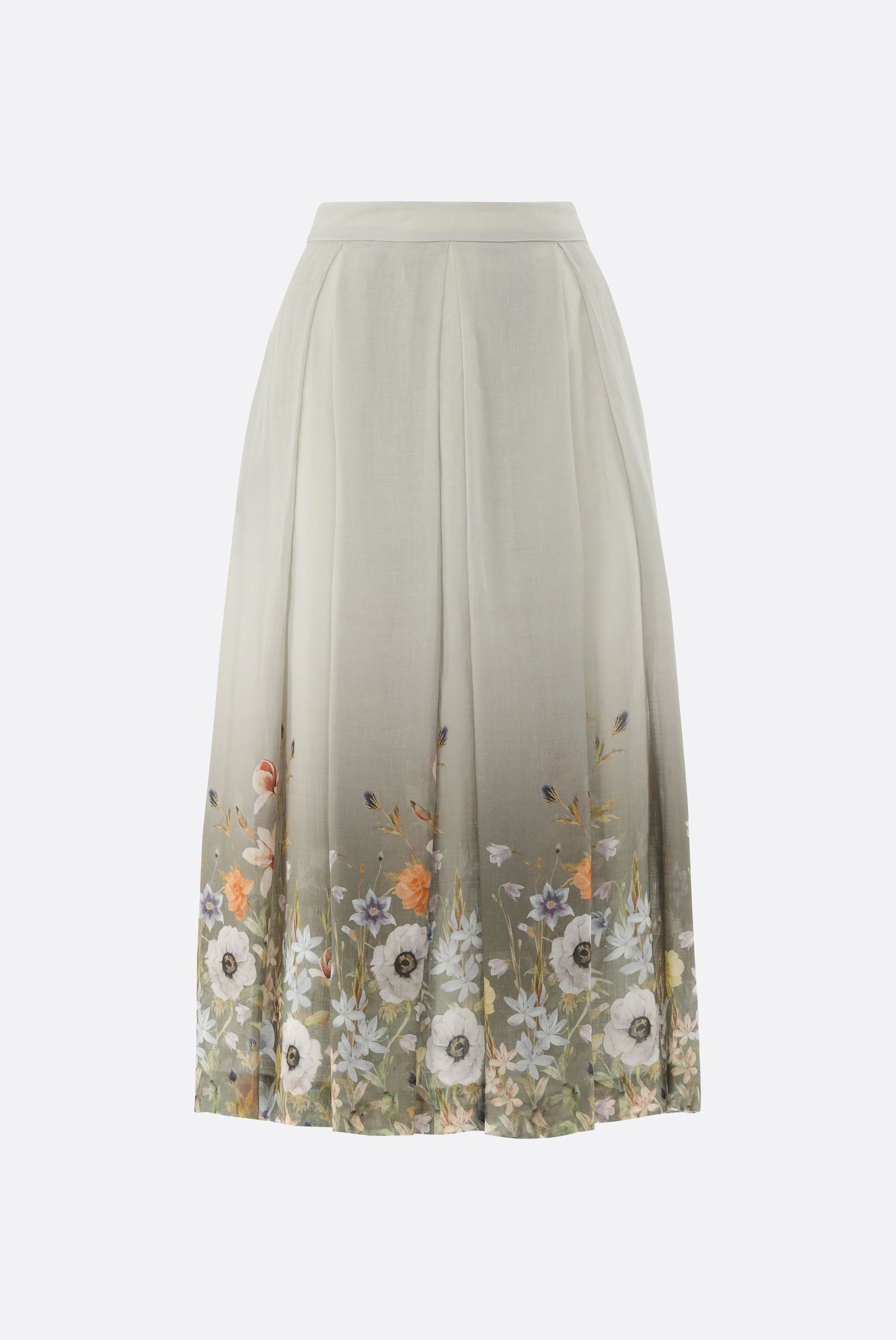 Midi Skirt with Floral Print | van Laack