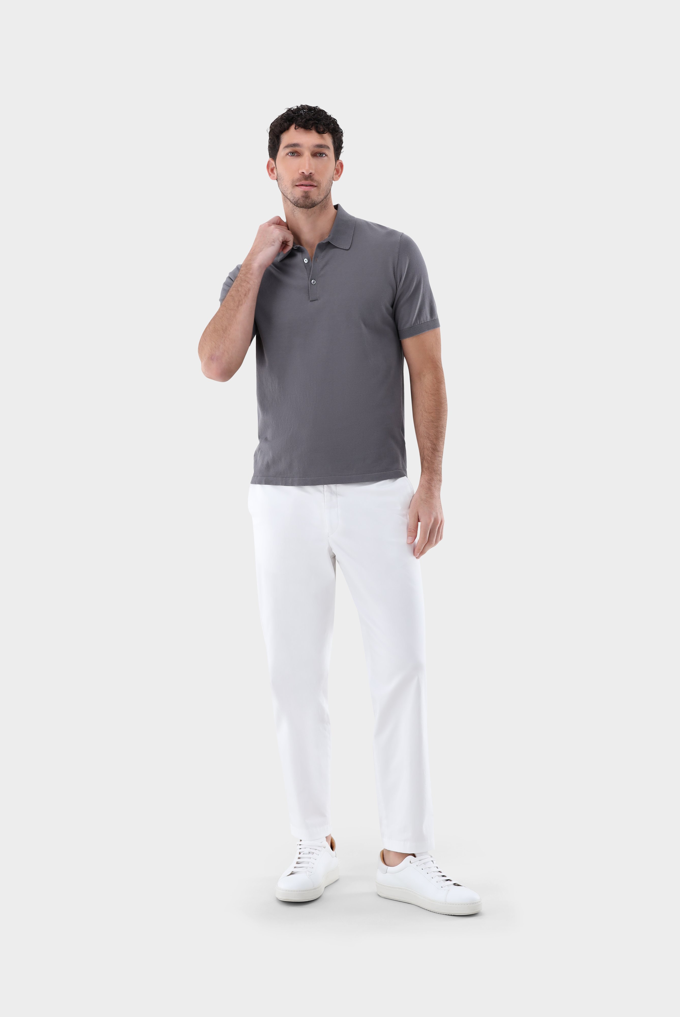 Poloshirts+Strick Polo-Shirt aus Air Cotton+82.8510..S00174.070.S