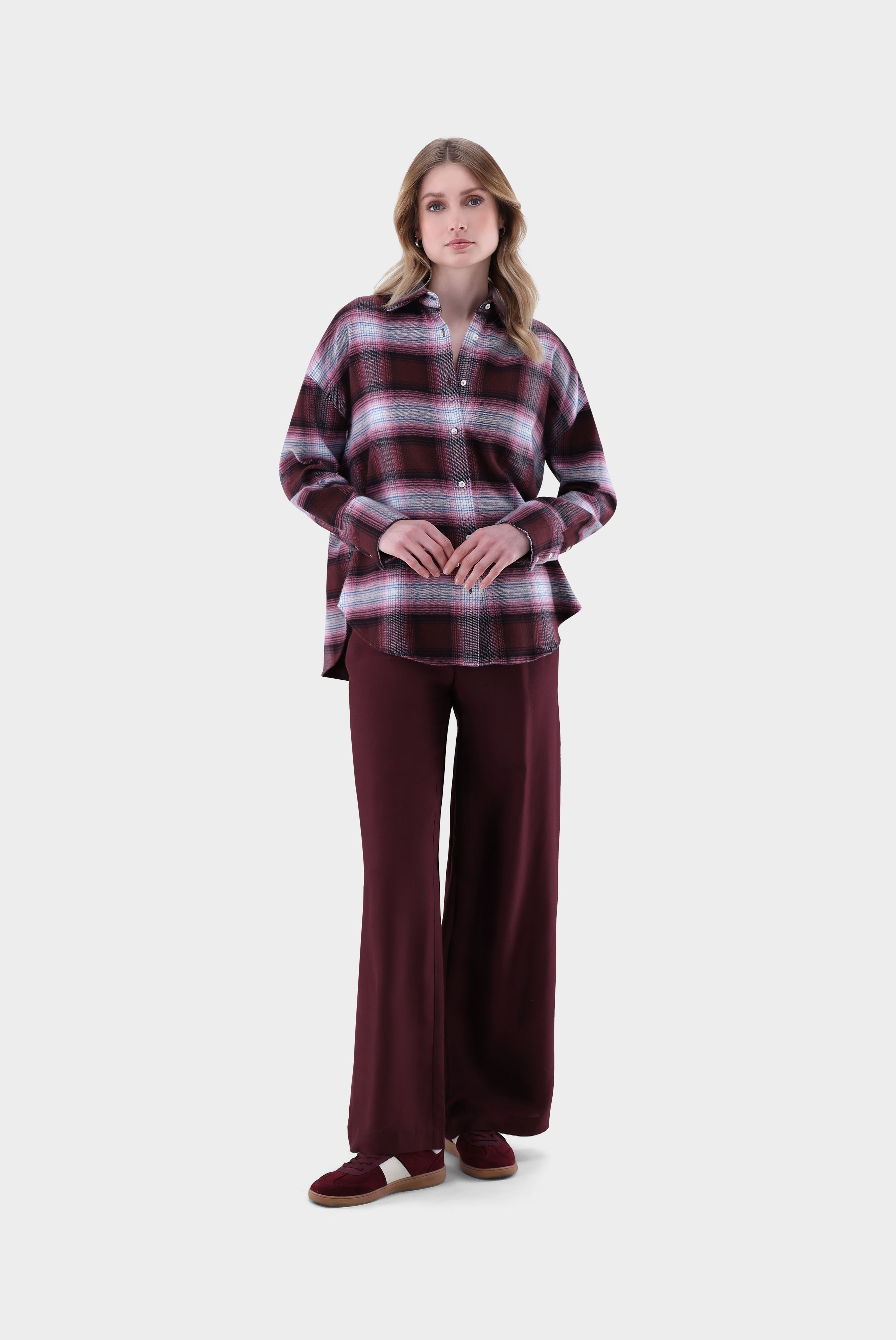 Hemdbluse kariert aus Flanell günstig online kaufen
