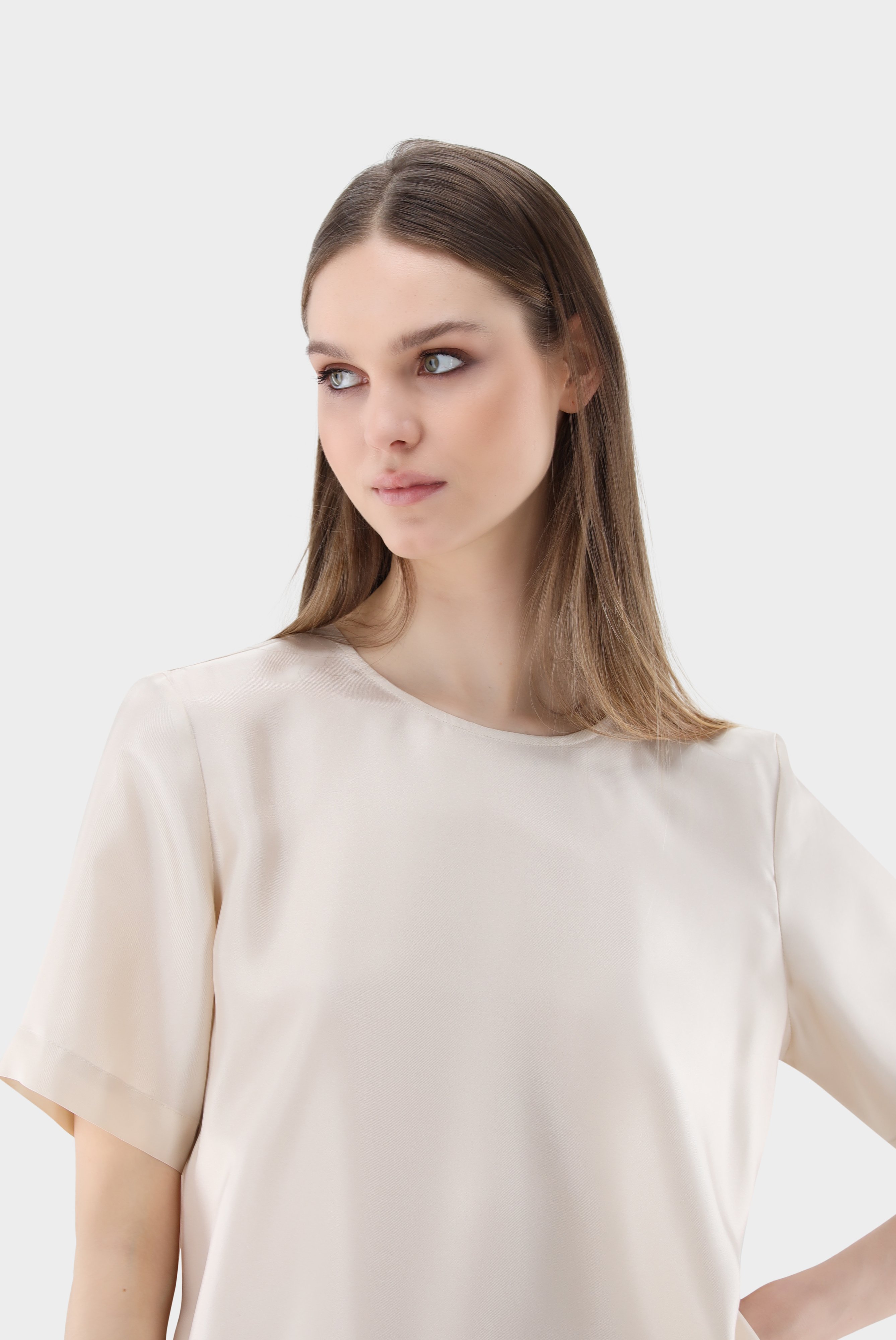 Casual Blouses+Short sleeveshirt in silk+05.529O..Z20093.110.42