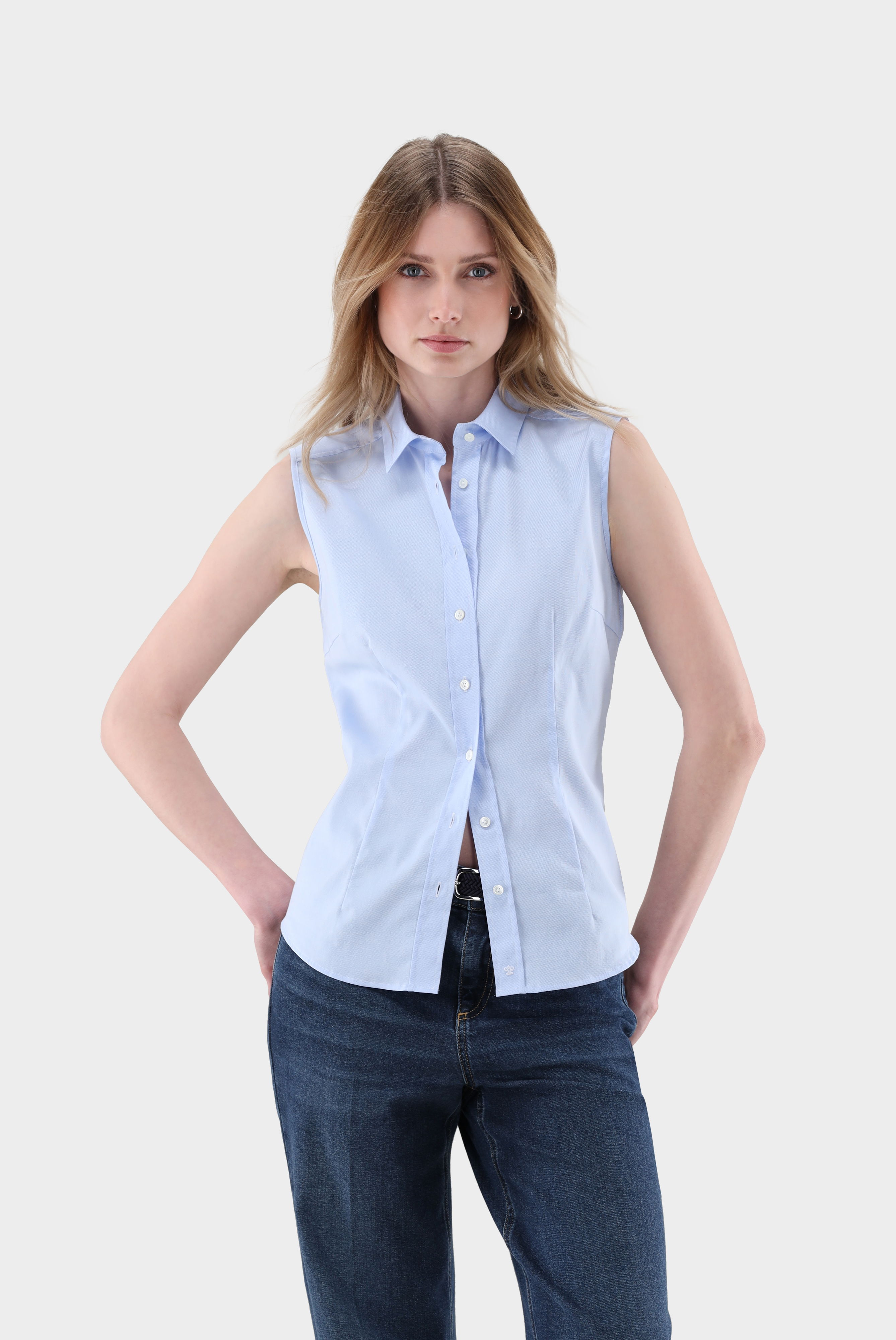 Hemdbluse ärmellos aus Natte