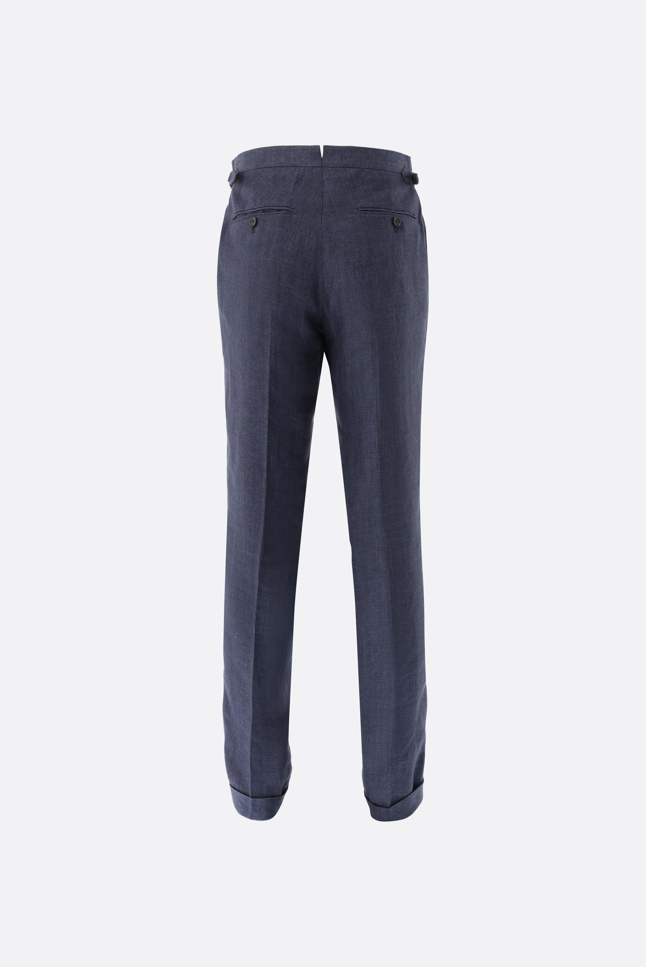 Jeans & Trousers+Linen trousers with pleats+20.7814.15.H55027.790.54