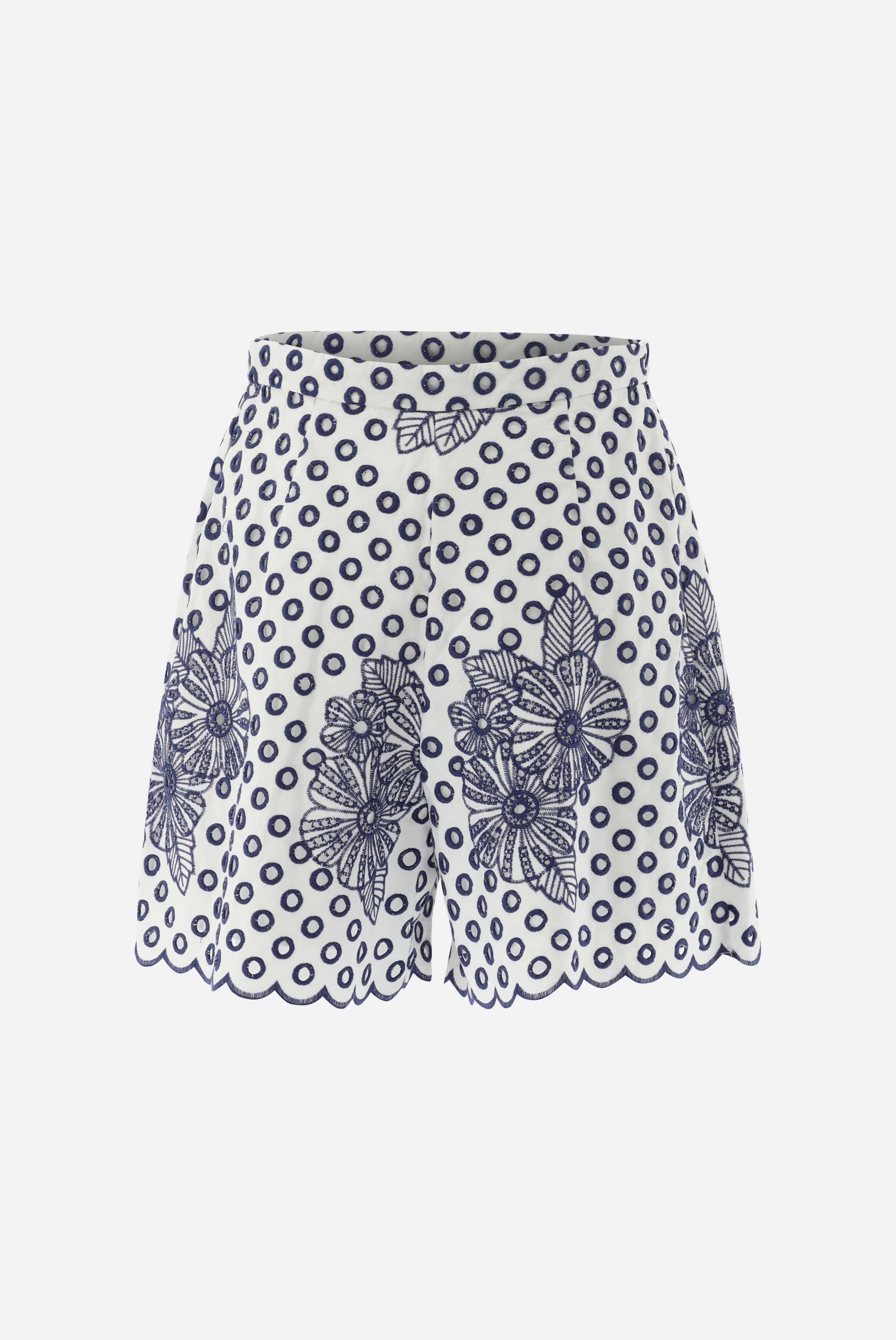 Shorts mit Lochstickerei günstig online kaufen