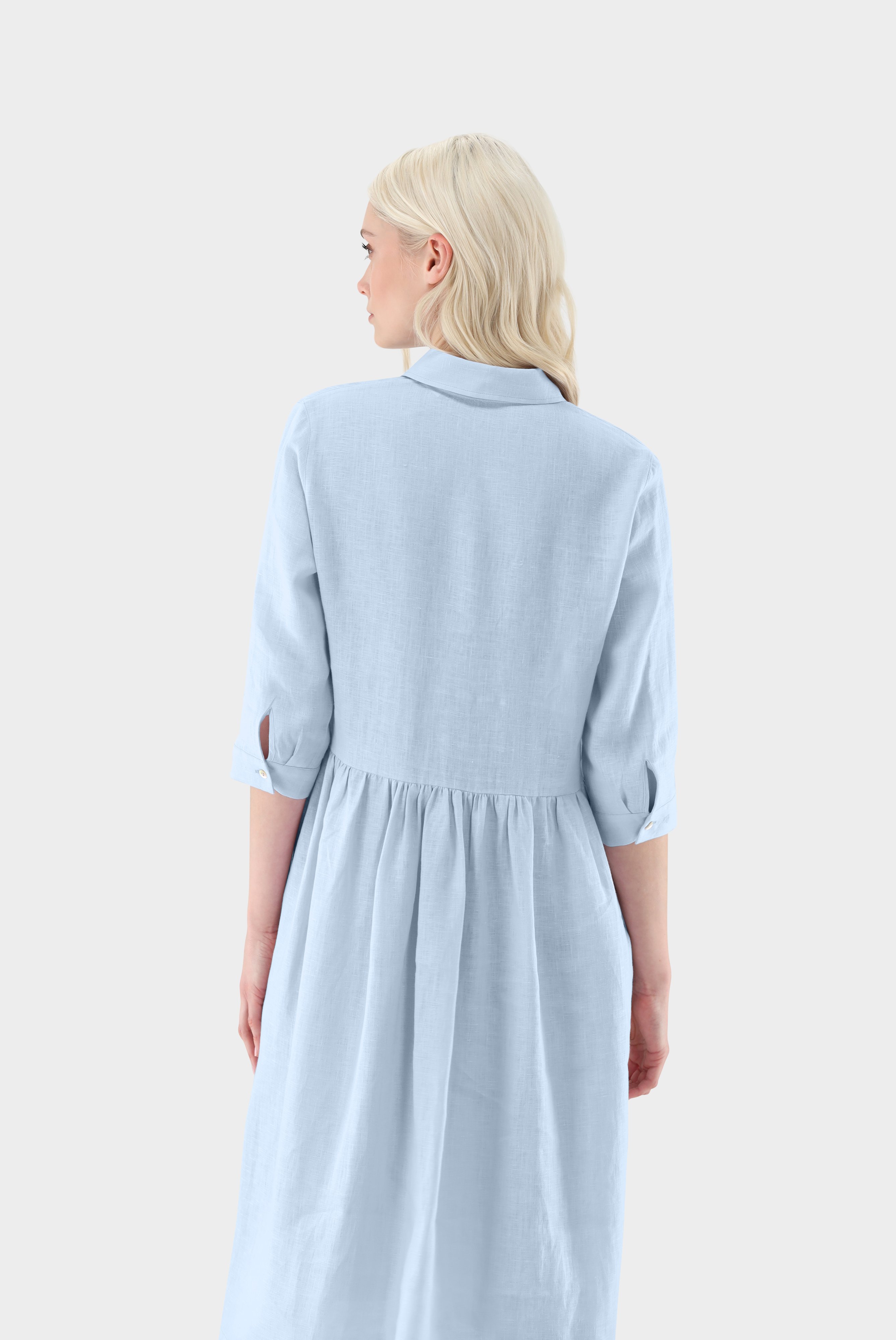 Kleider & Röcke+Hemdblusenkleid aus Leinen+05.658Y.07.150555.710.32