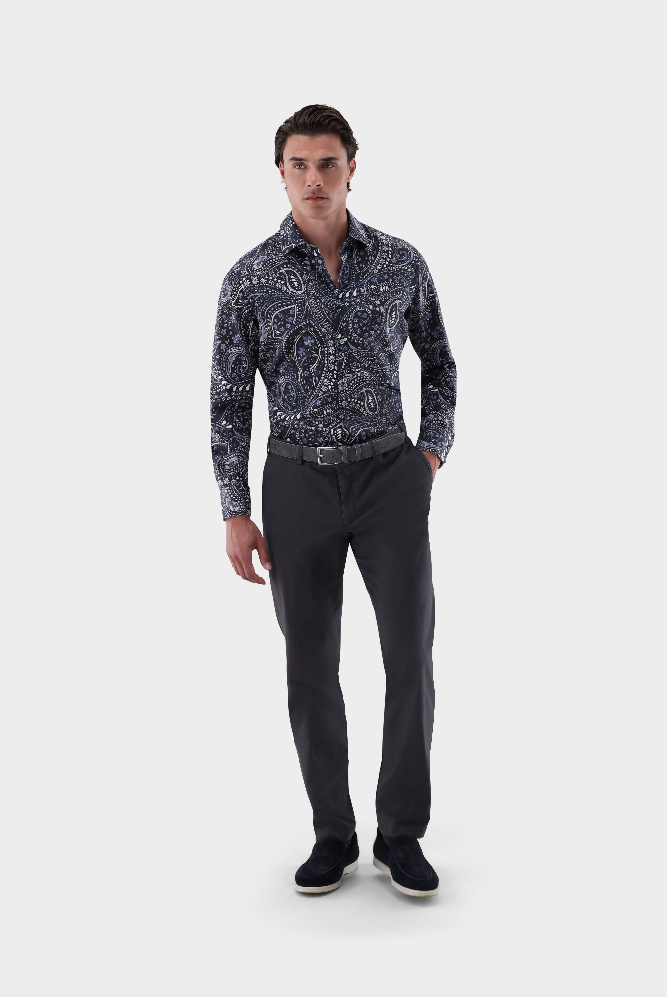 Flanellhemd mit Paisley Druck Tailor Fit günstig online kaufen