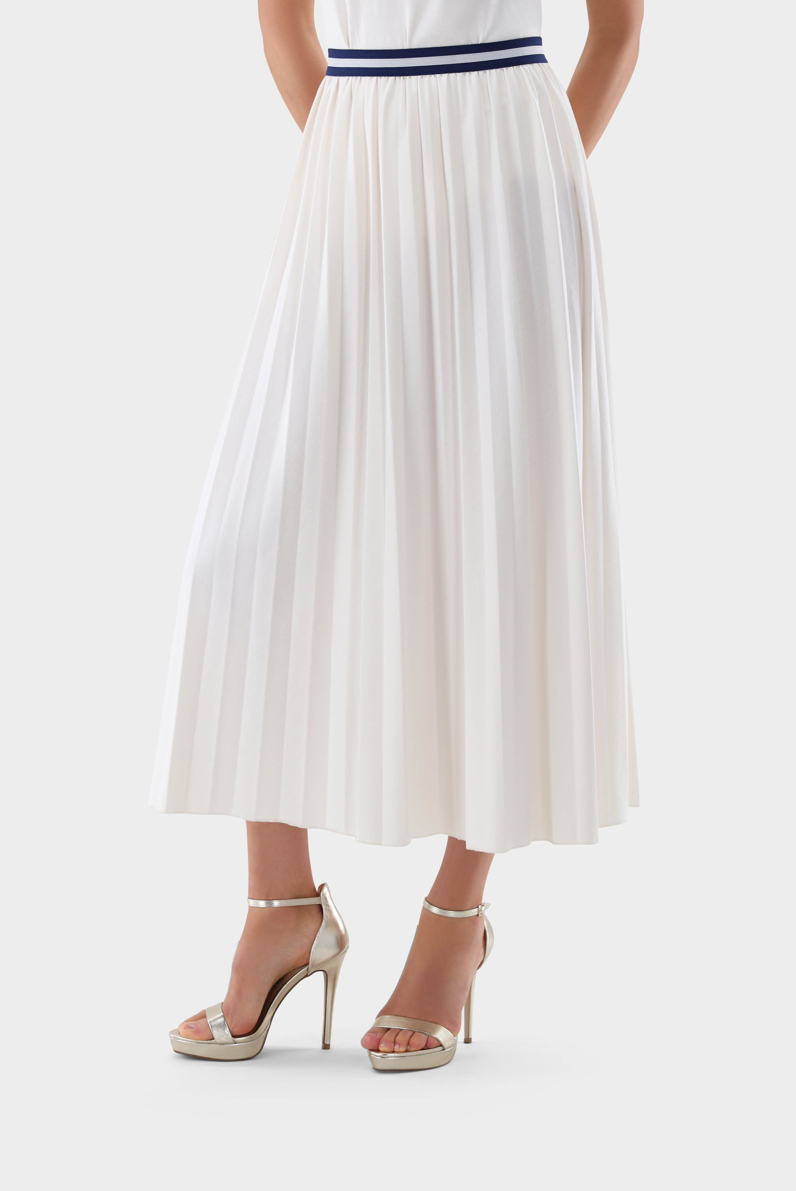 Plissé-Rock aus Baumwolle