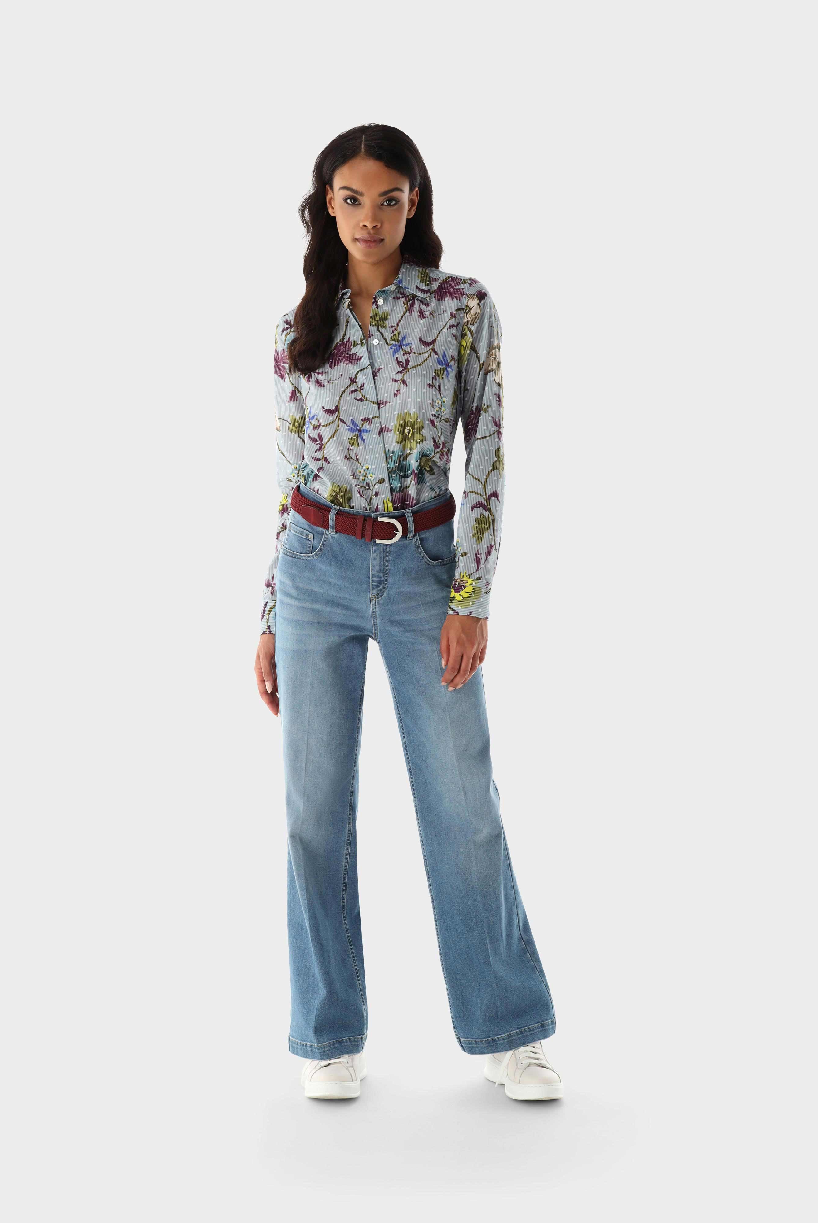 Casual Blouses+Loose Shirt with Flower Print+05.527O.22.171883.046.42