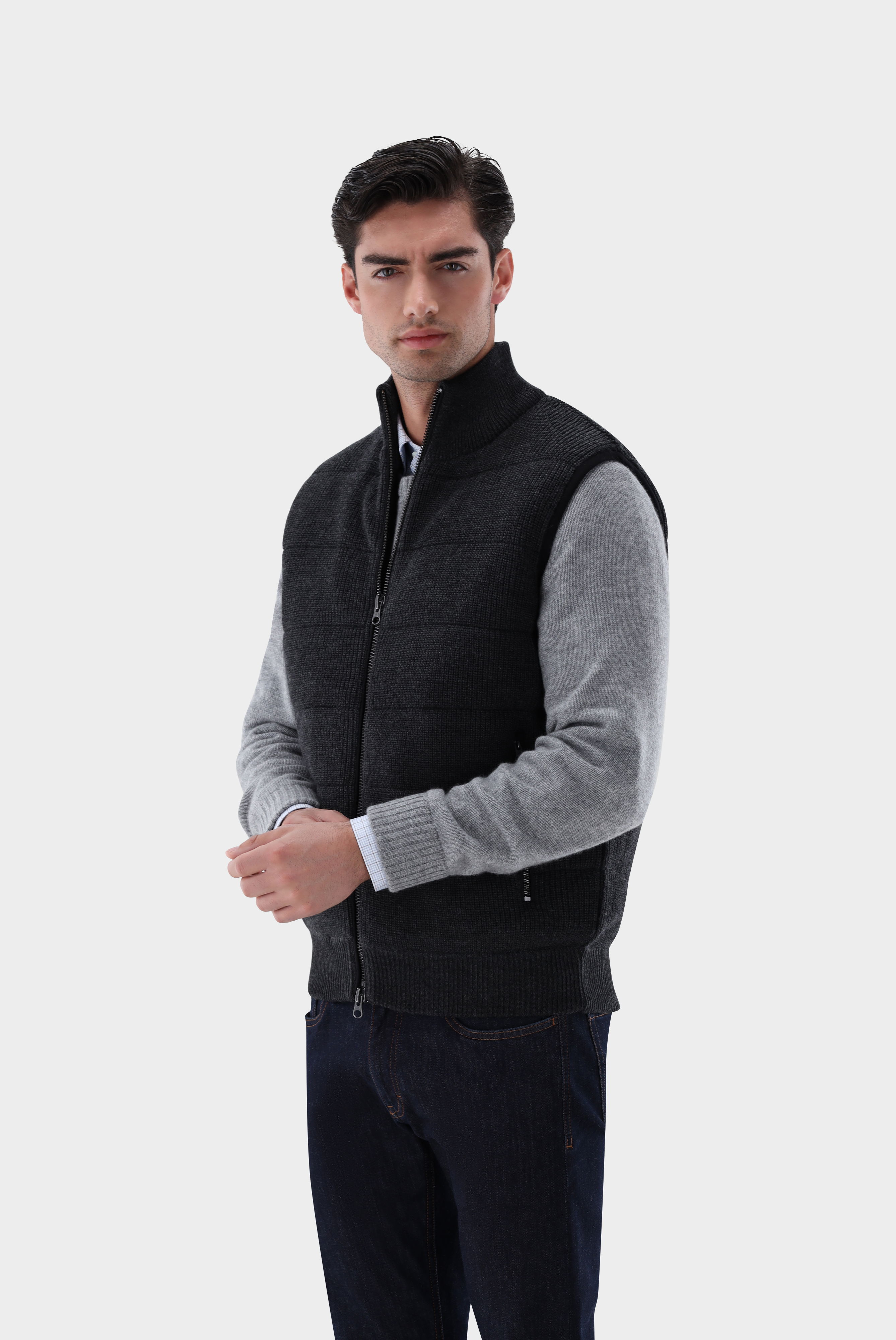 Outdoor-Weste gestrickt