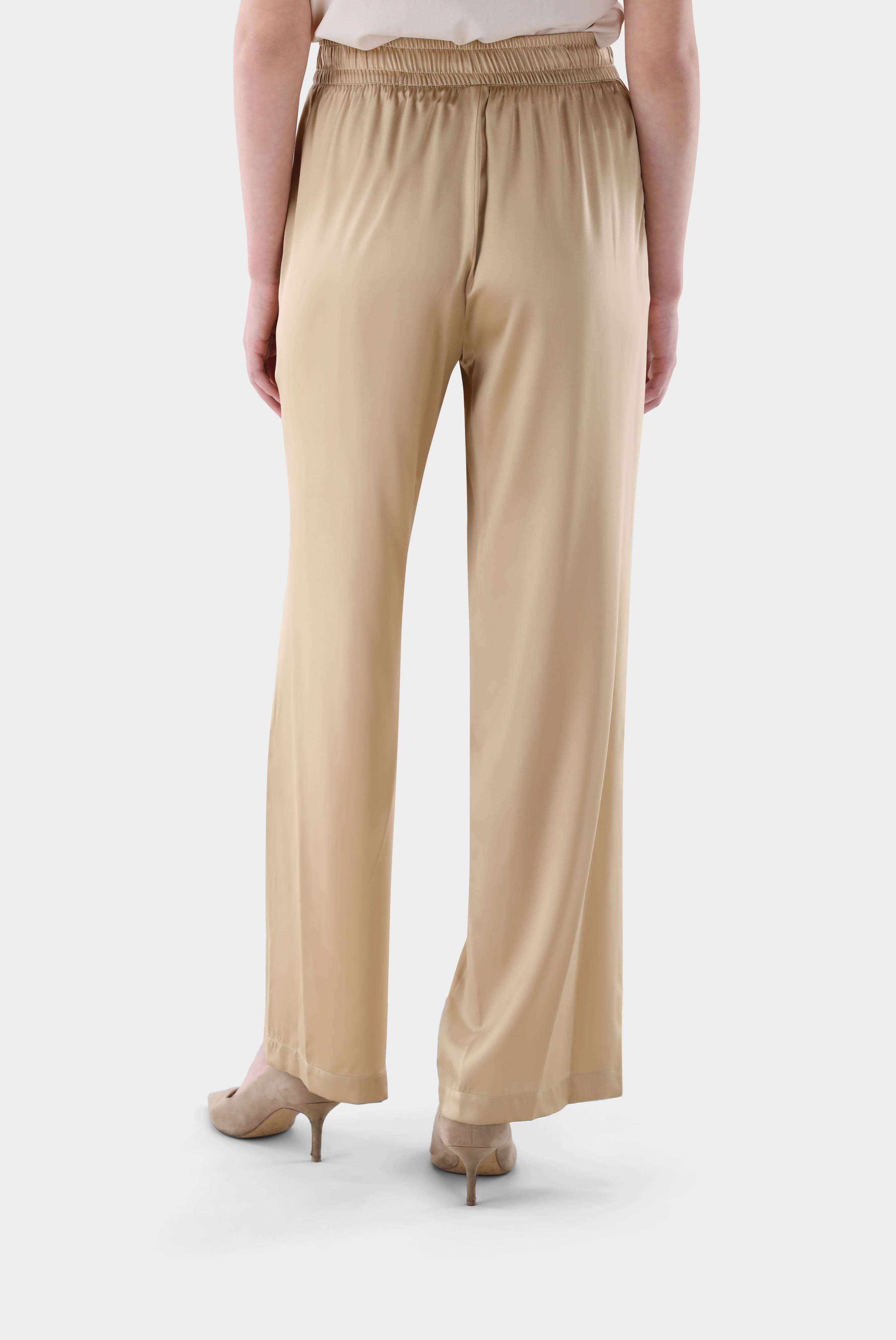 Jeans & Trousers+Palazzo trousers in silk satin stretch+05.6743..155152.250.34