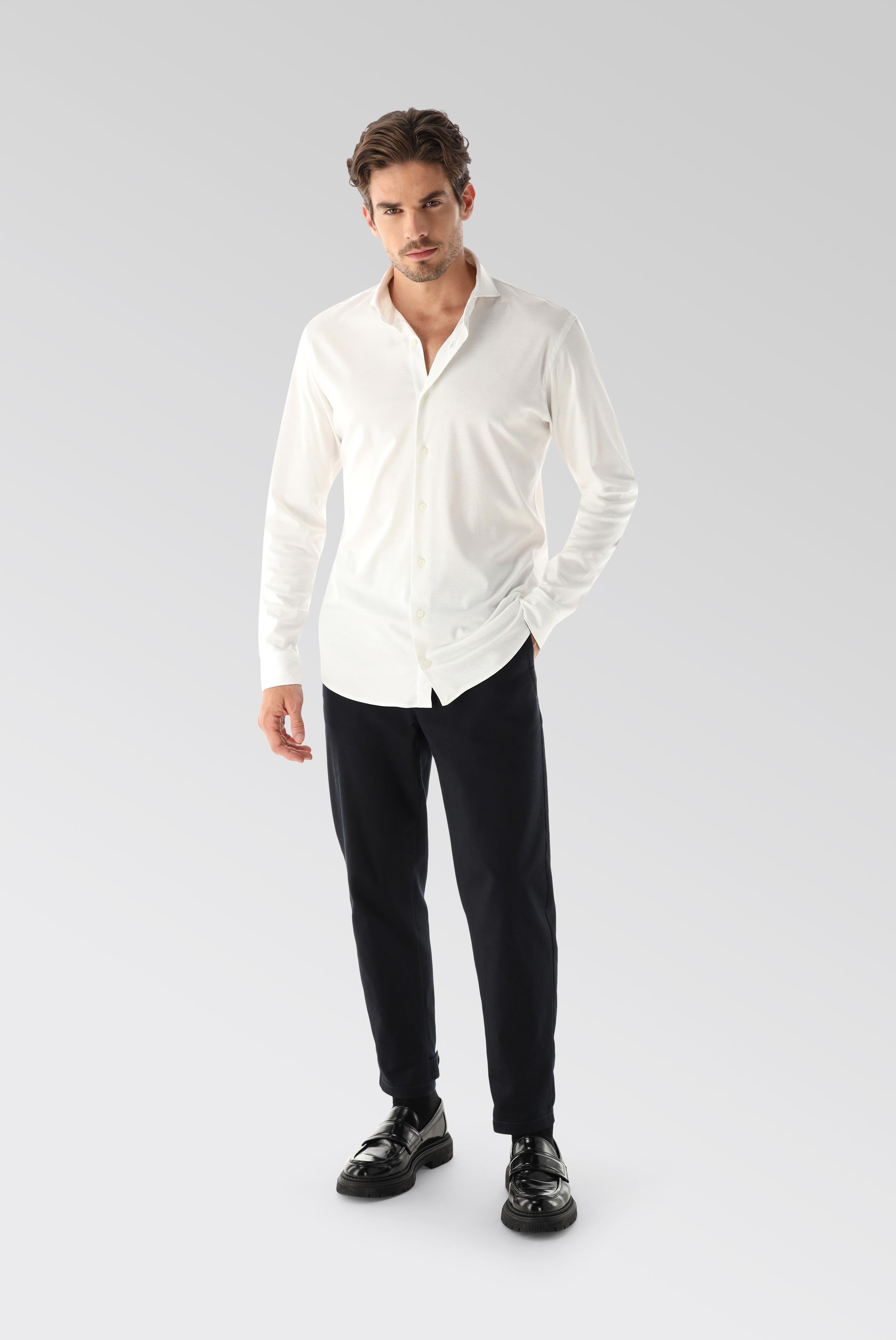 Bügelleichte Hemden+Jersey Hemd mit glänzender Optik Tailor Fit+20.1683.UC.180031.000.XL