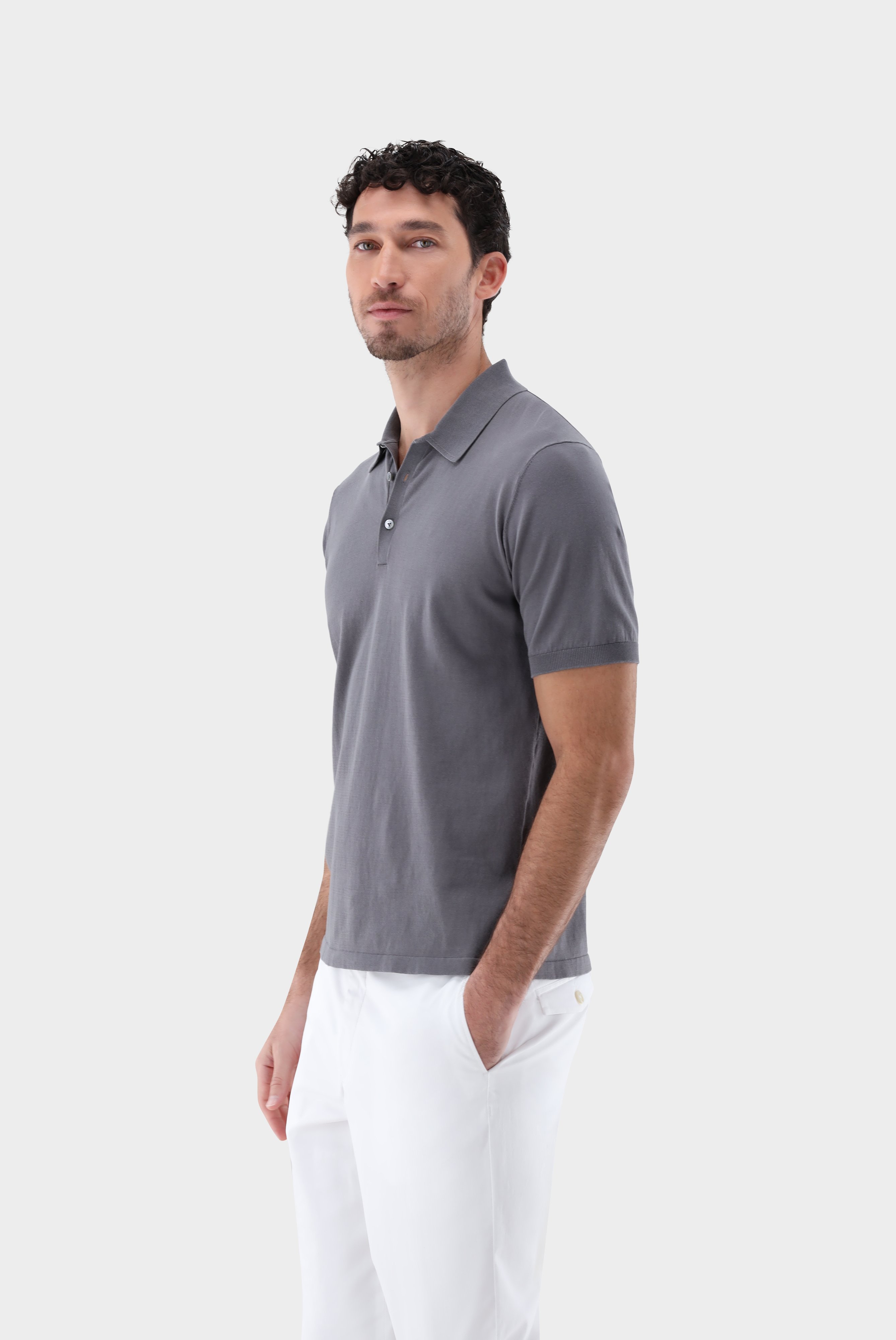 Knit Polo made of Air Cotton