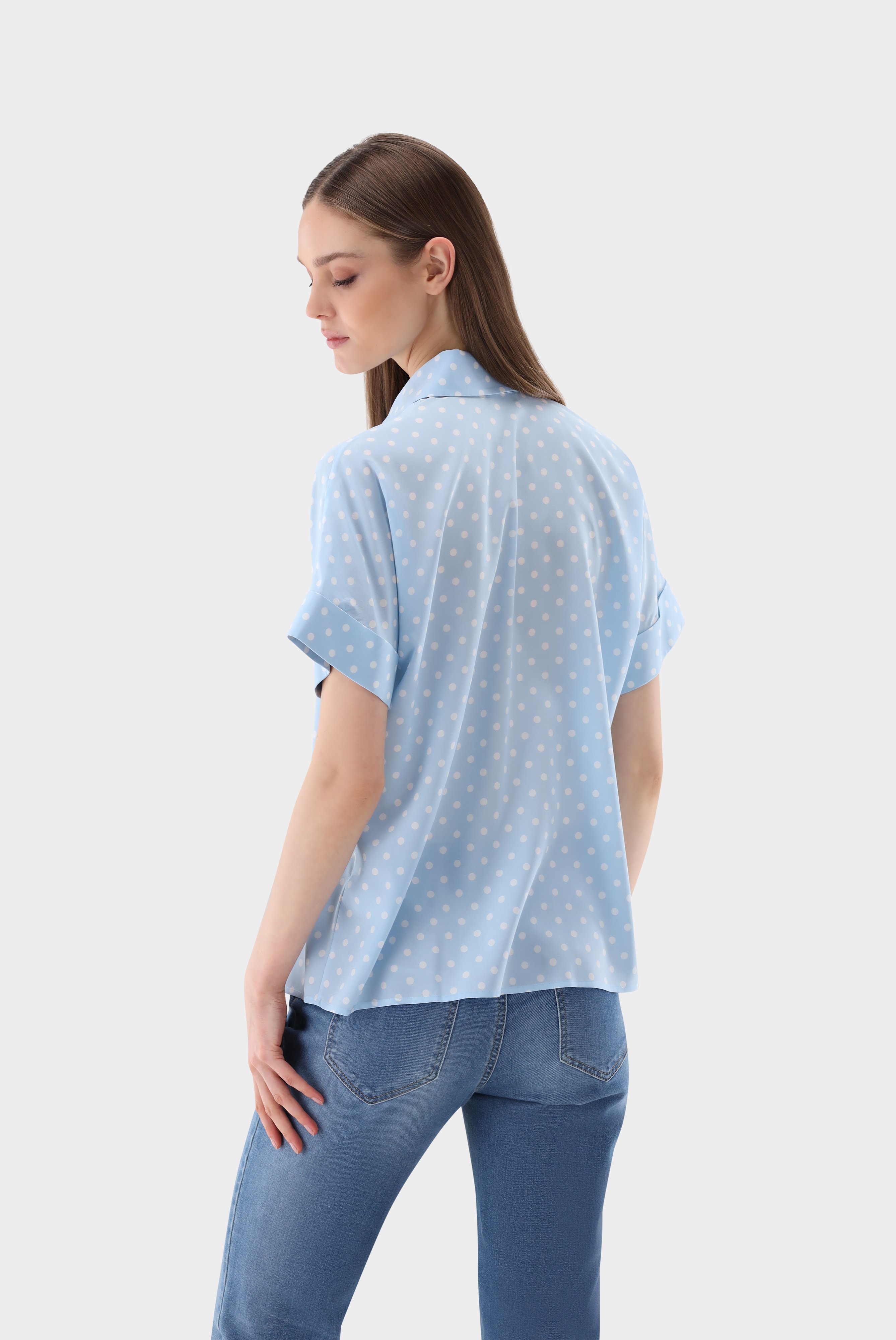 Casual Blouses+Short sleeved Blouse with Dot Print+05.521X.07.Z20092.720.34