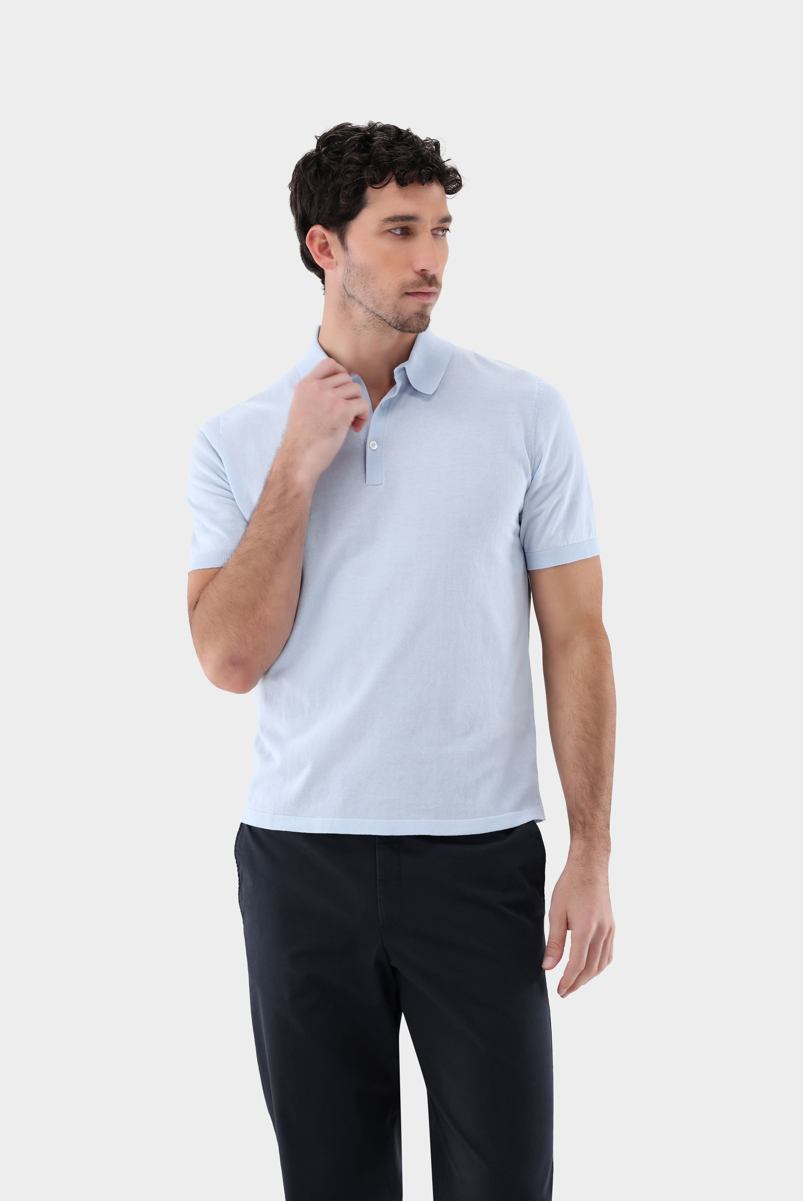 Knit Polo made of Air Cotton