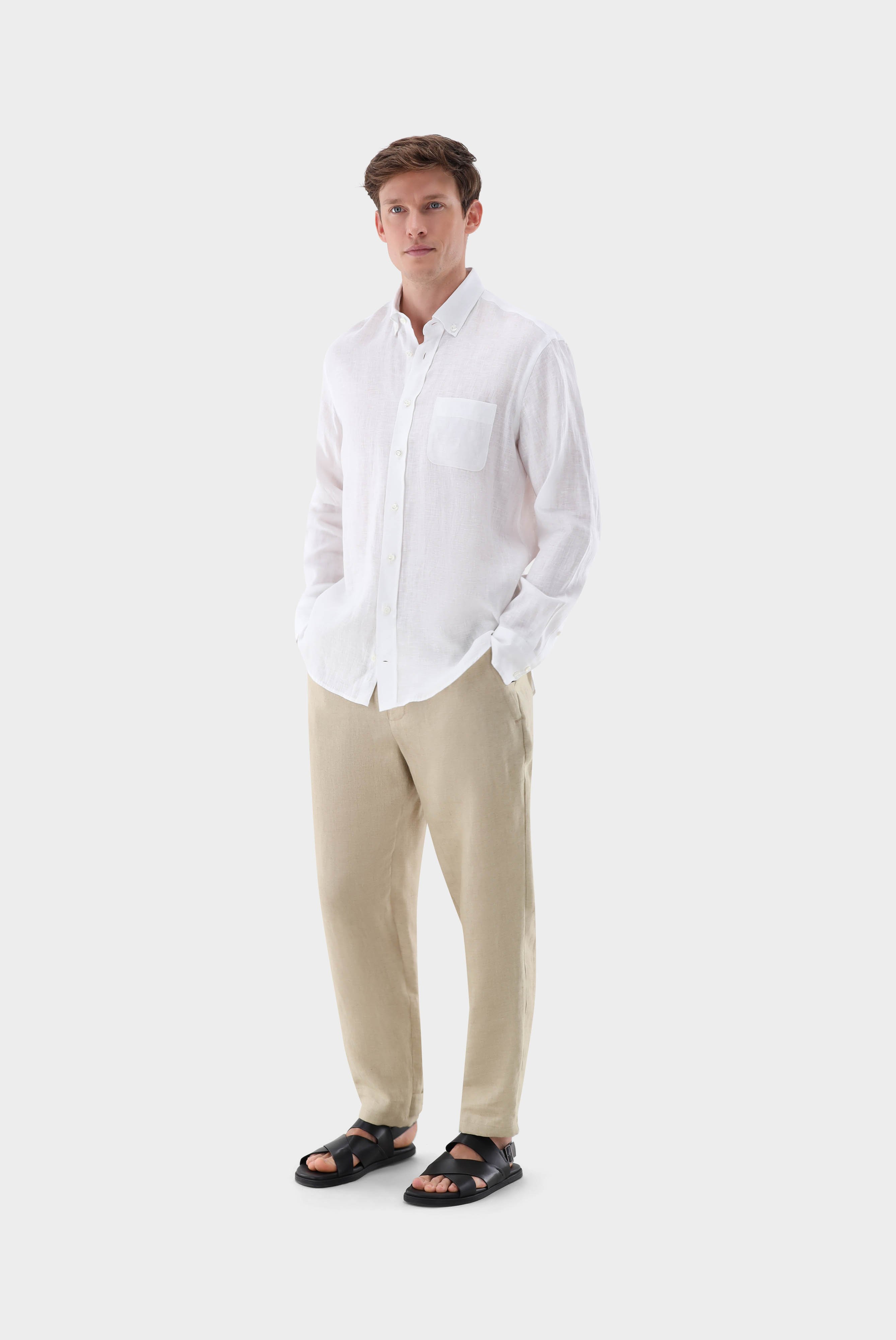 Casual Shirts+Linen Button-Down Collar Shirt Tailor Fit+20.2013.9V.150555.000.41