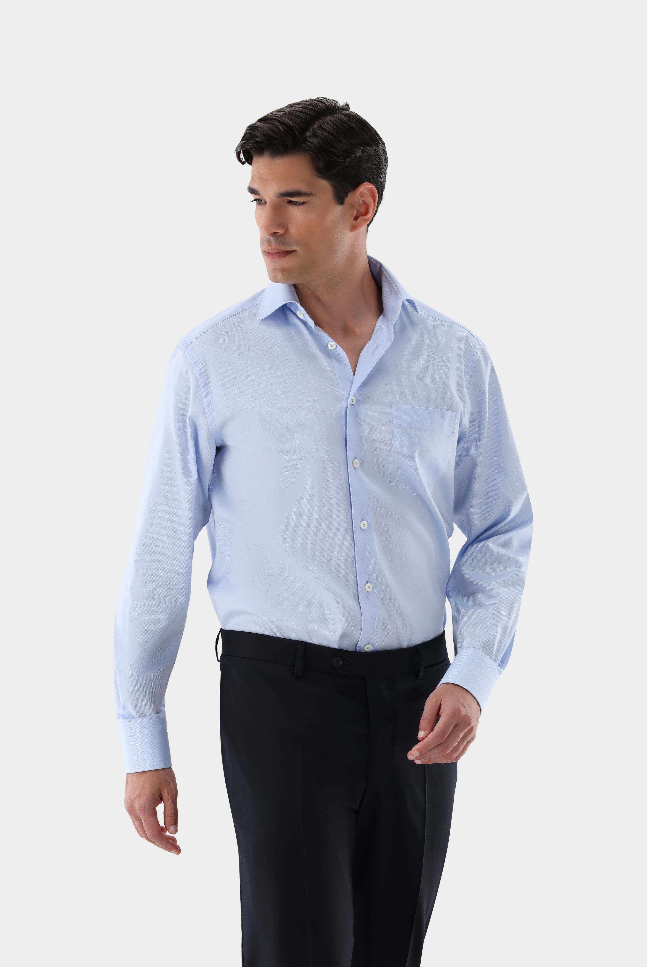 Natté-Hemd mt Strukturmuster Comfort Fit