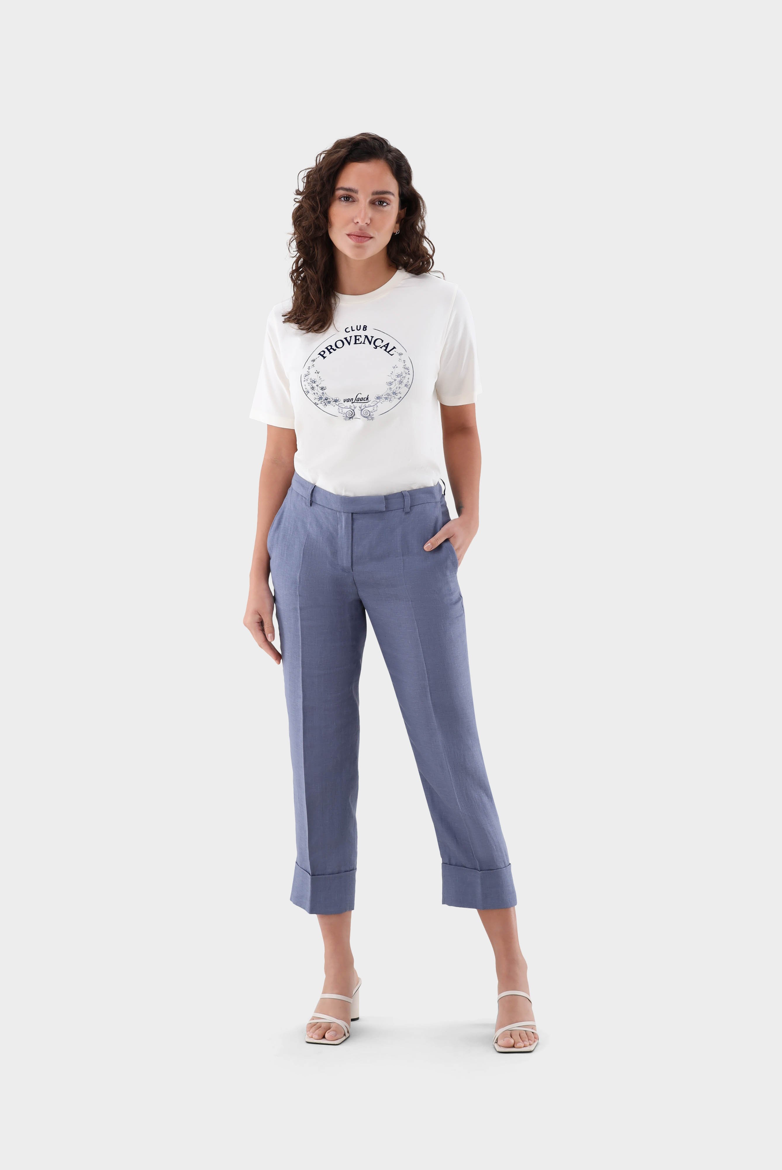 Jeans & Trousers+Linen Pants with Cuff+05.657V..H50555.680.34