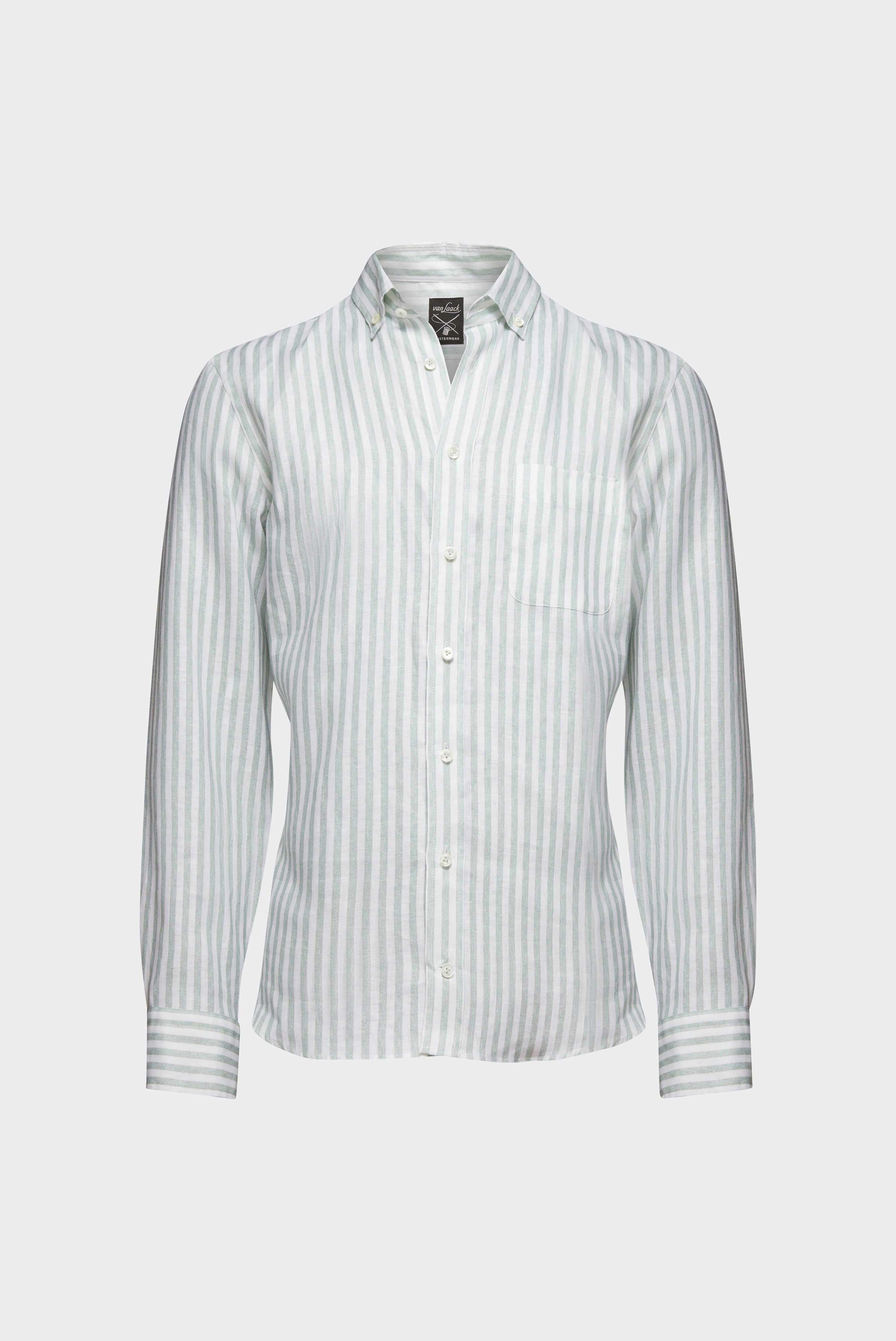 Casual Shirts+Linen Stripe Print Shirt Tailor Fit+20.2013.9V.170352.940.42