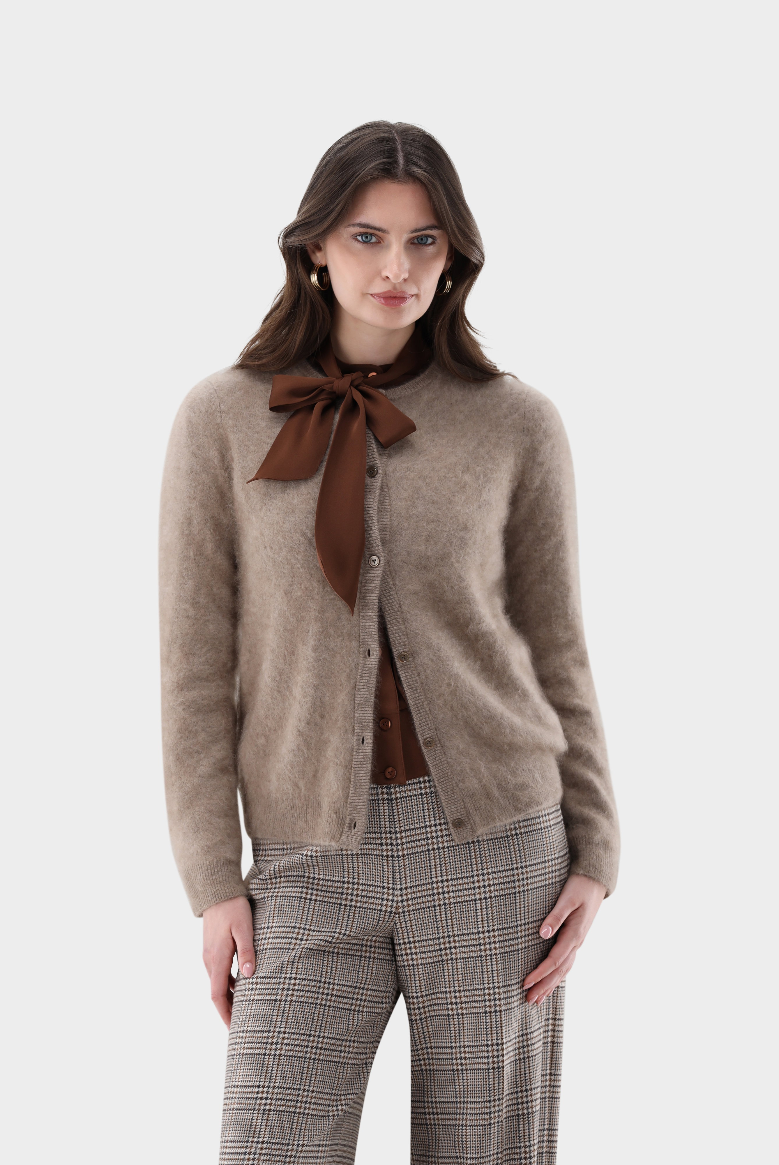 Strickjacke aus gebürstetem Kaschmir