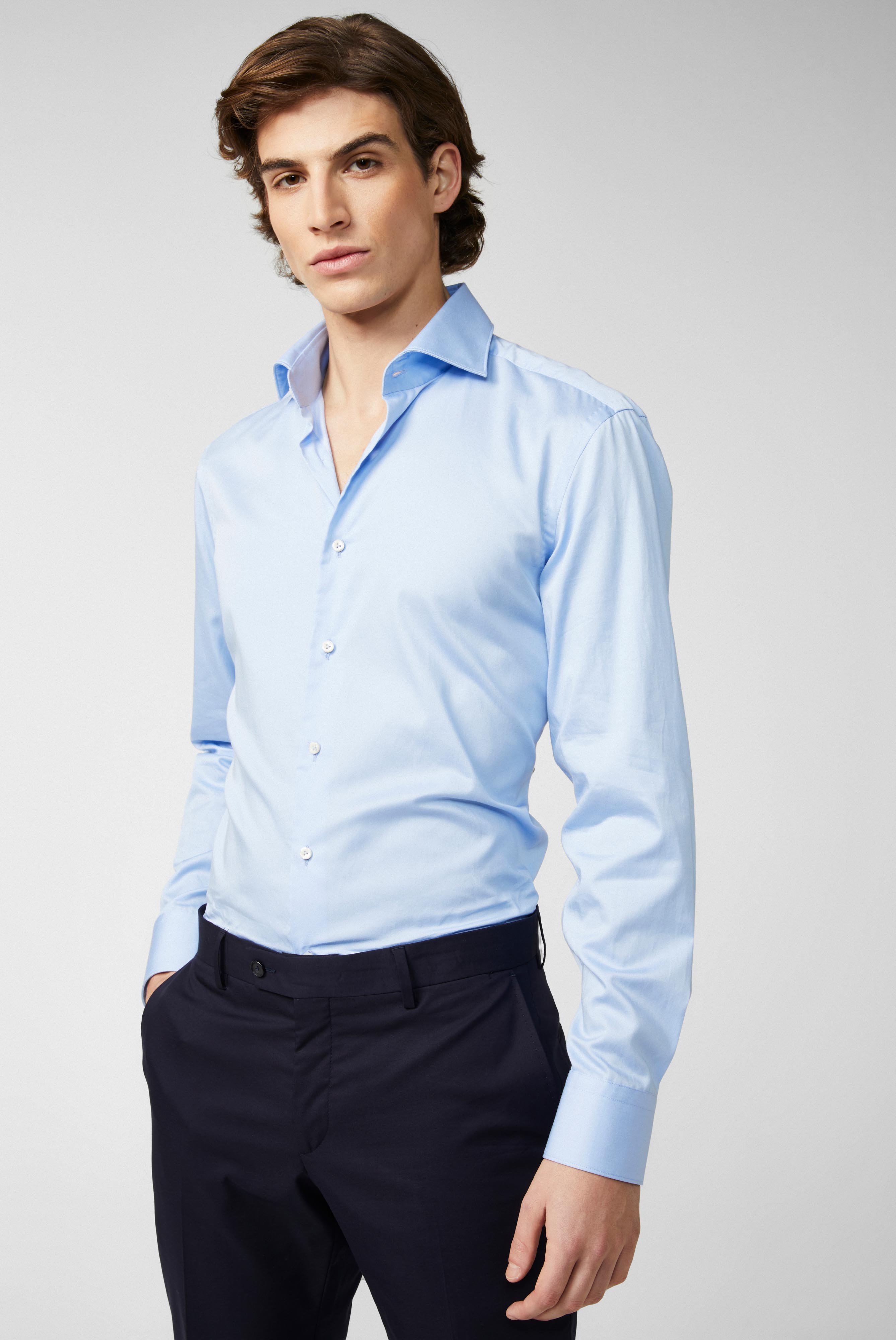 Business Hemden+Businesshemd aus Baumwoll-Dobby Tailor Fit+20.2502.NV.130972.720.40