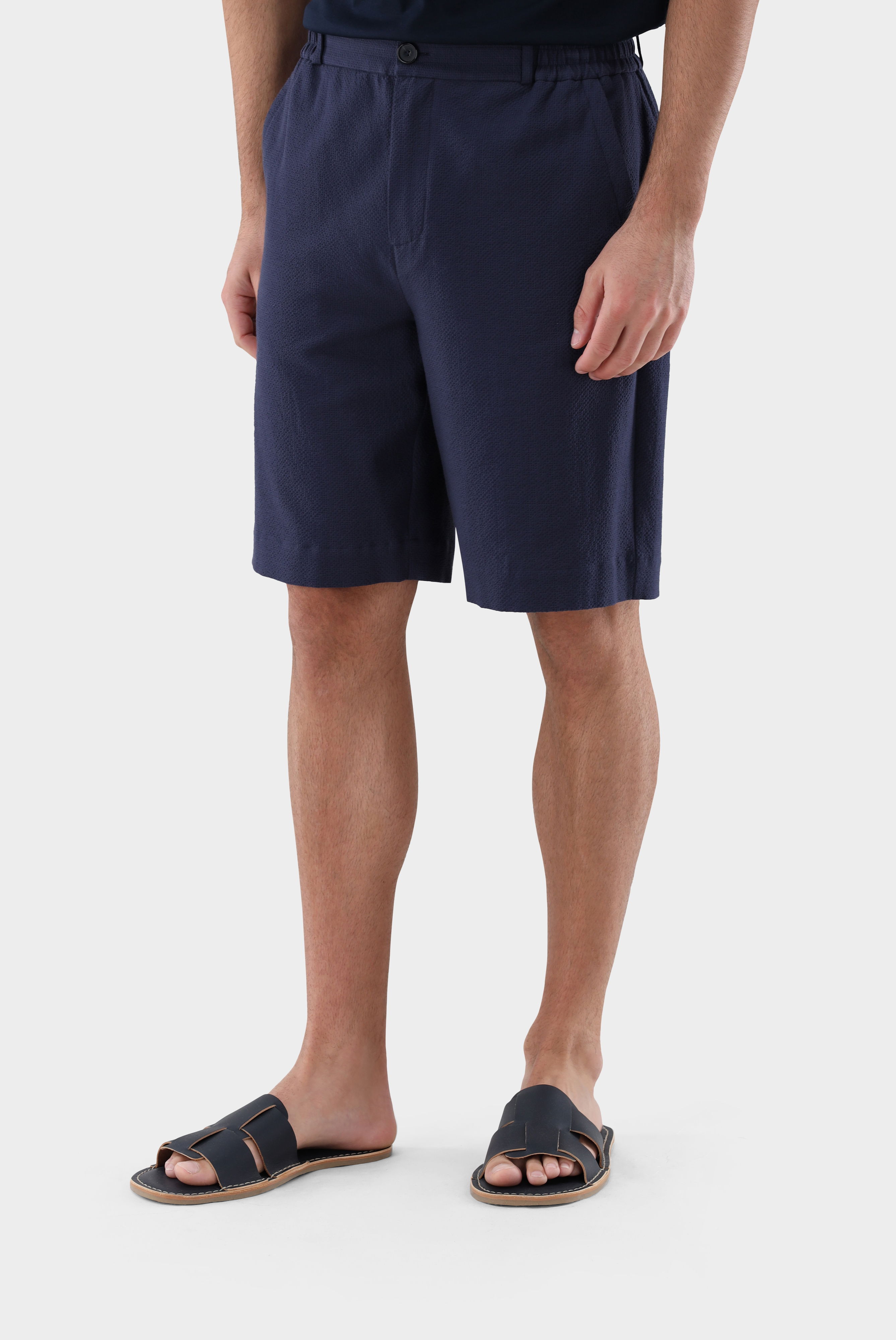 Shorts aus Seersucker