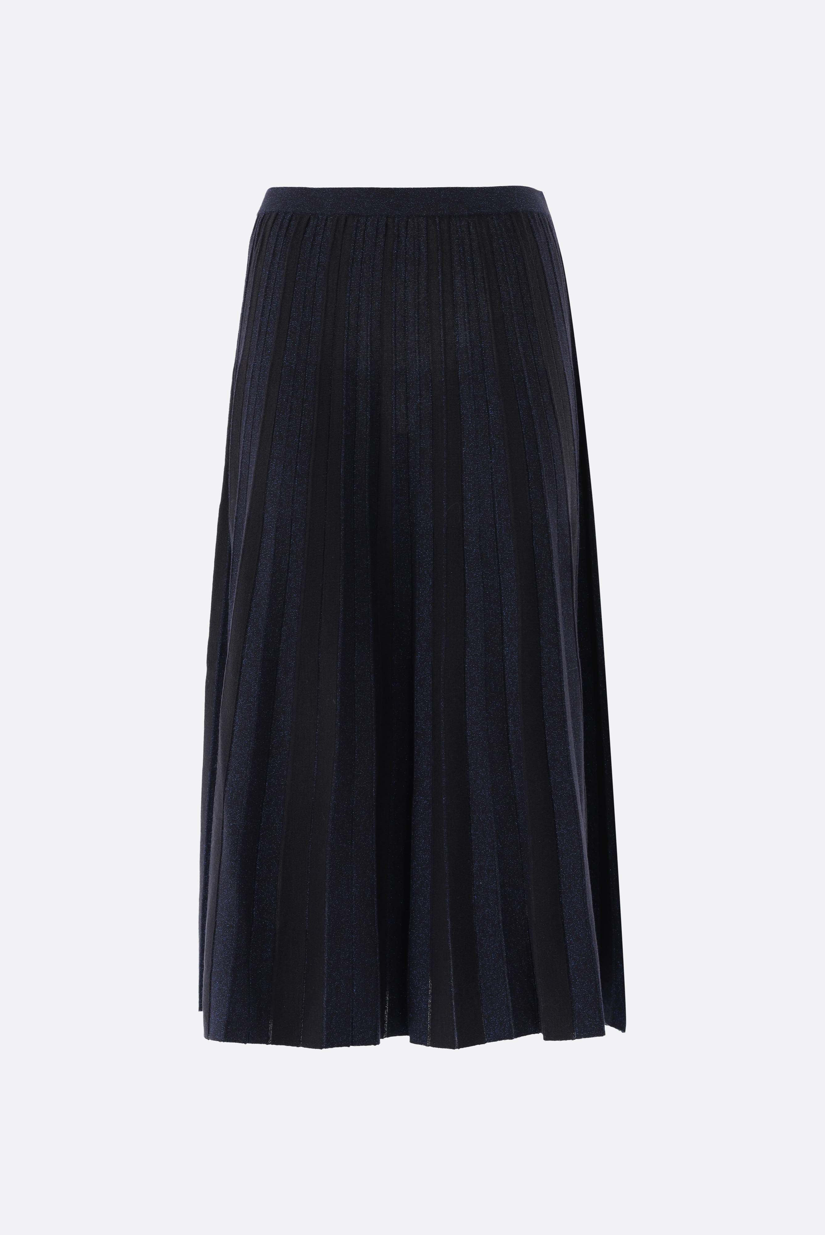 Plissé-Rock mit zweifarbigem Effekt