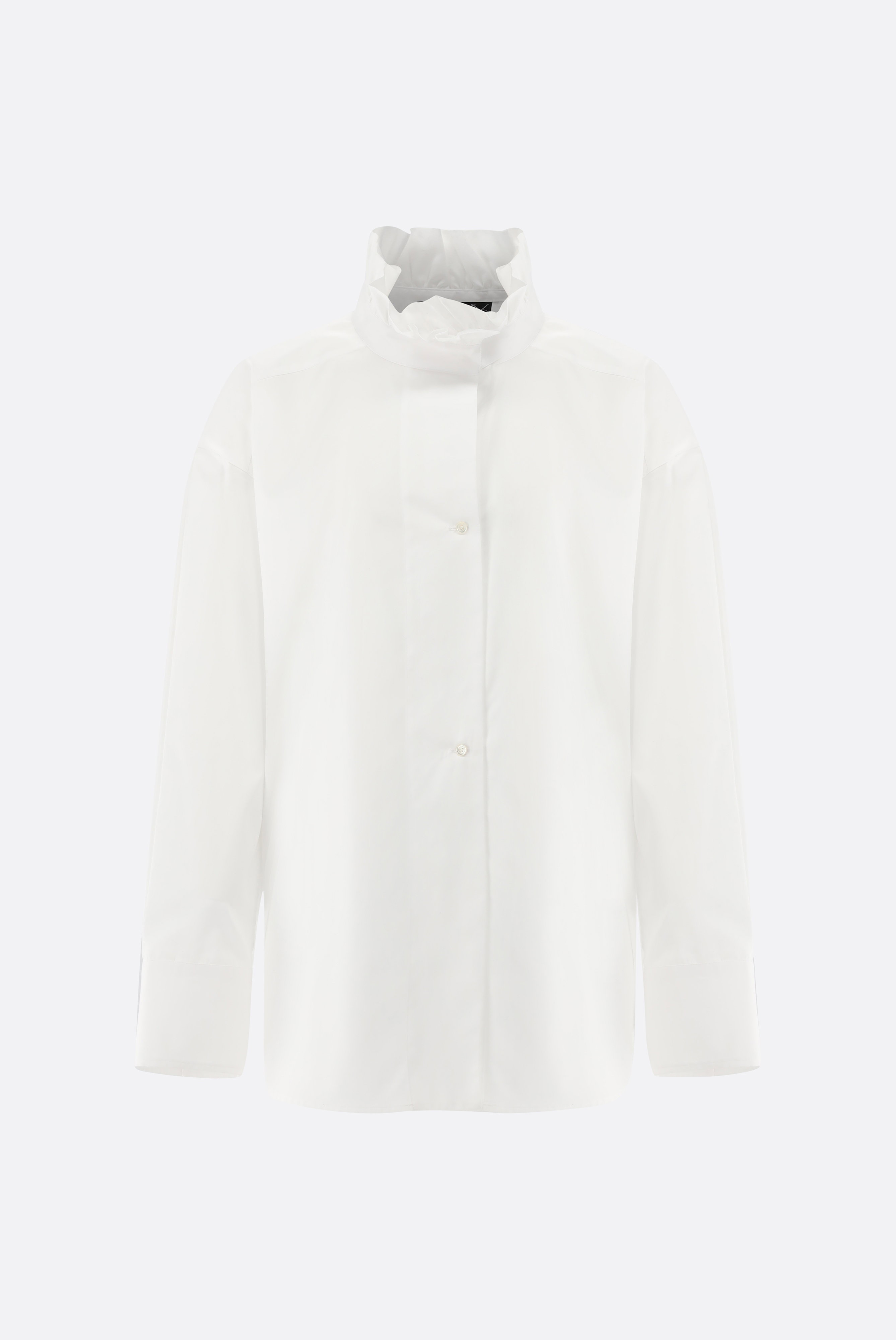 Bluse mit Rüschen-Stehkragen
