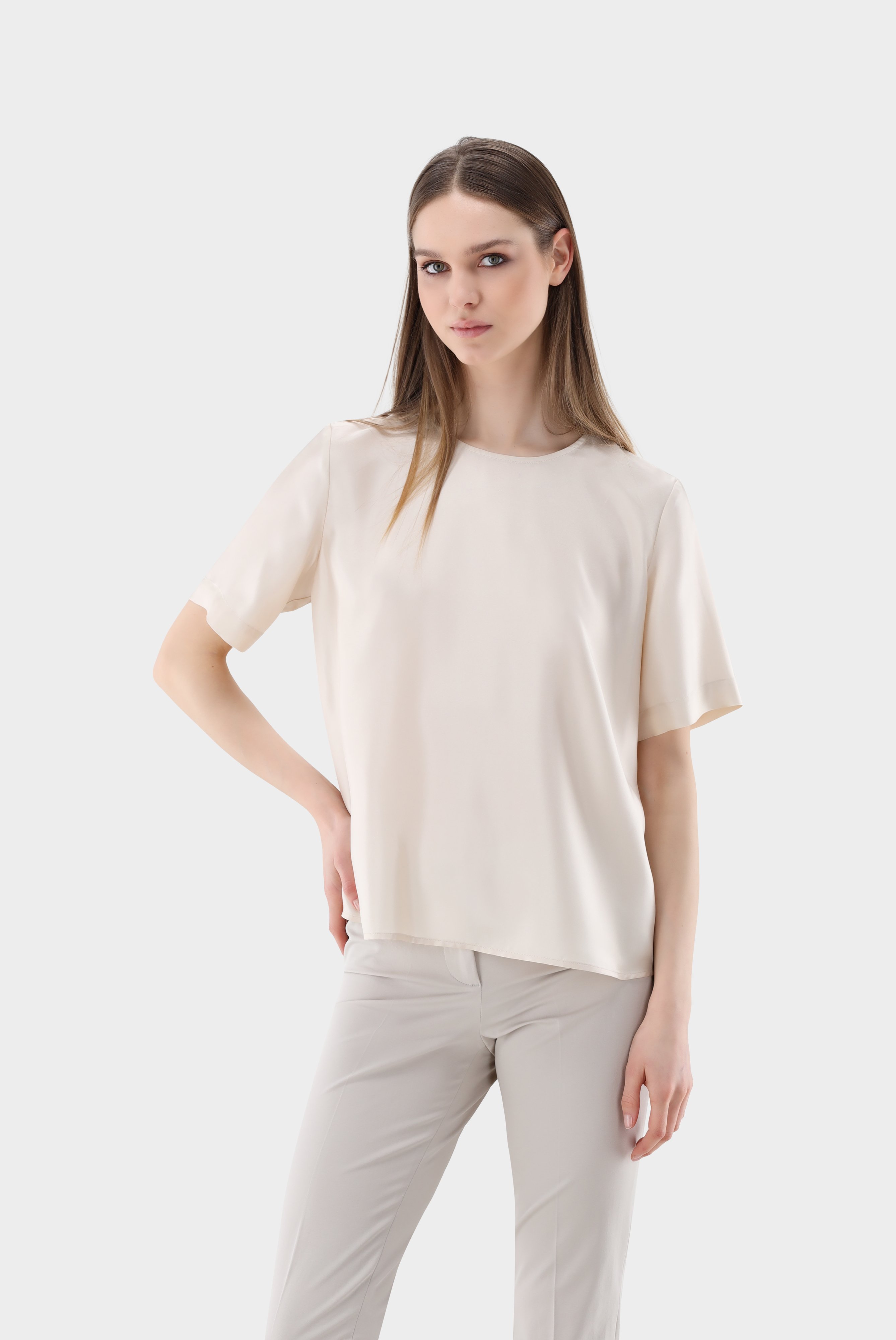 Casual Blouses+Short sleeveshirt in silk+05.529O..Z20093.110.34