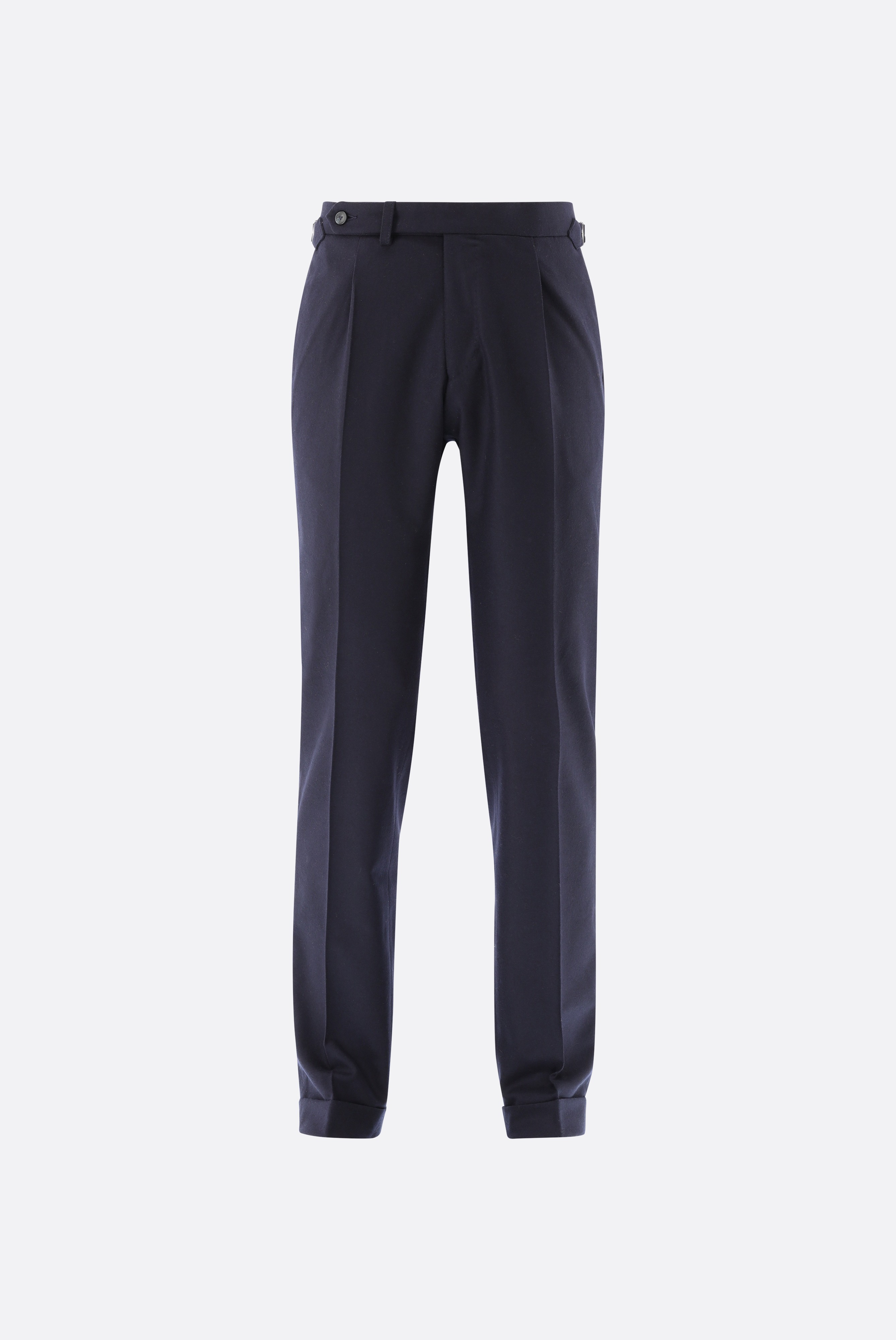 Hose aus Woll-Flanell mit Slim Leg
