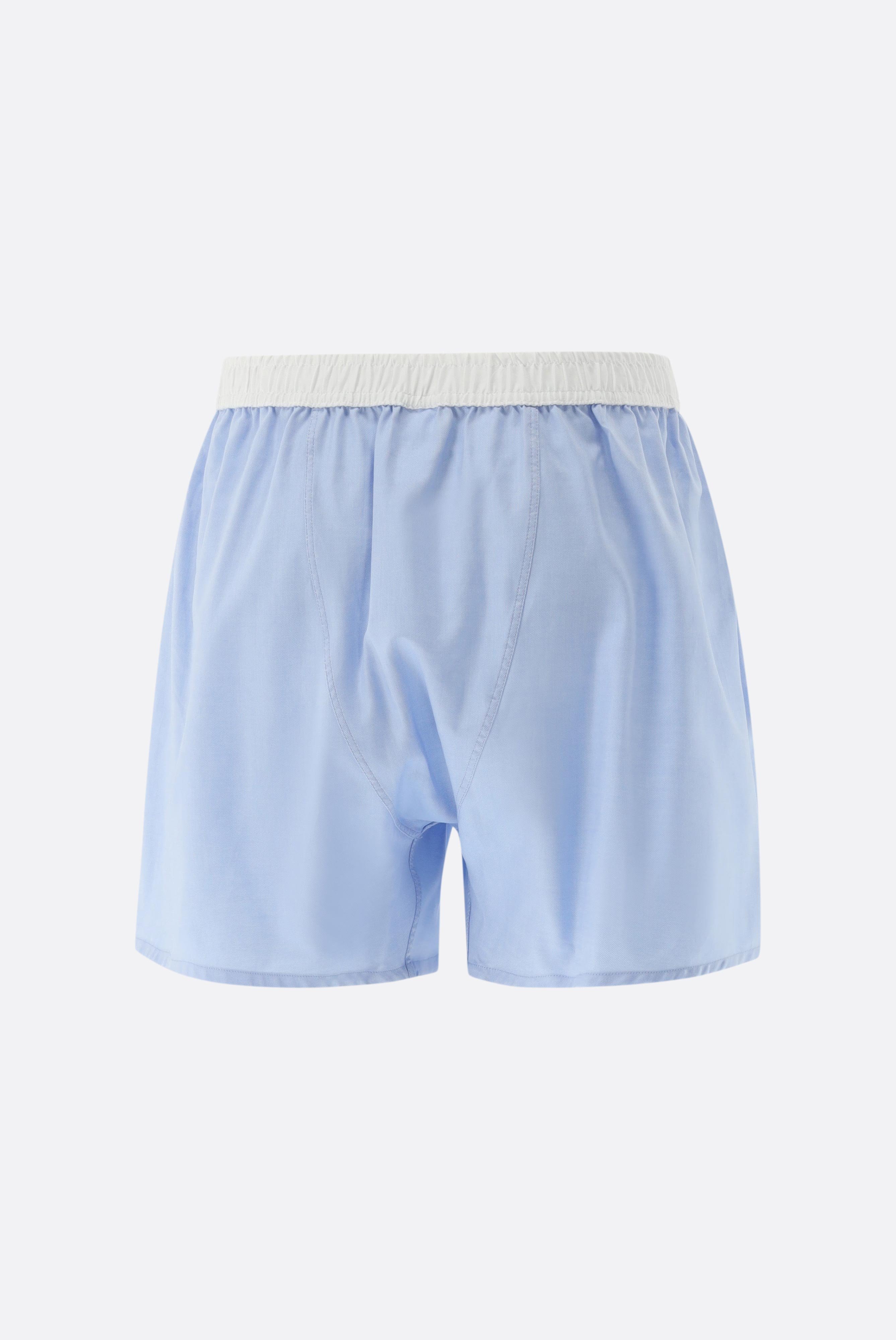 Underwear+Oxford Boxer Shorts with Waistband Contrast+91.1100.V1.150251.730.46