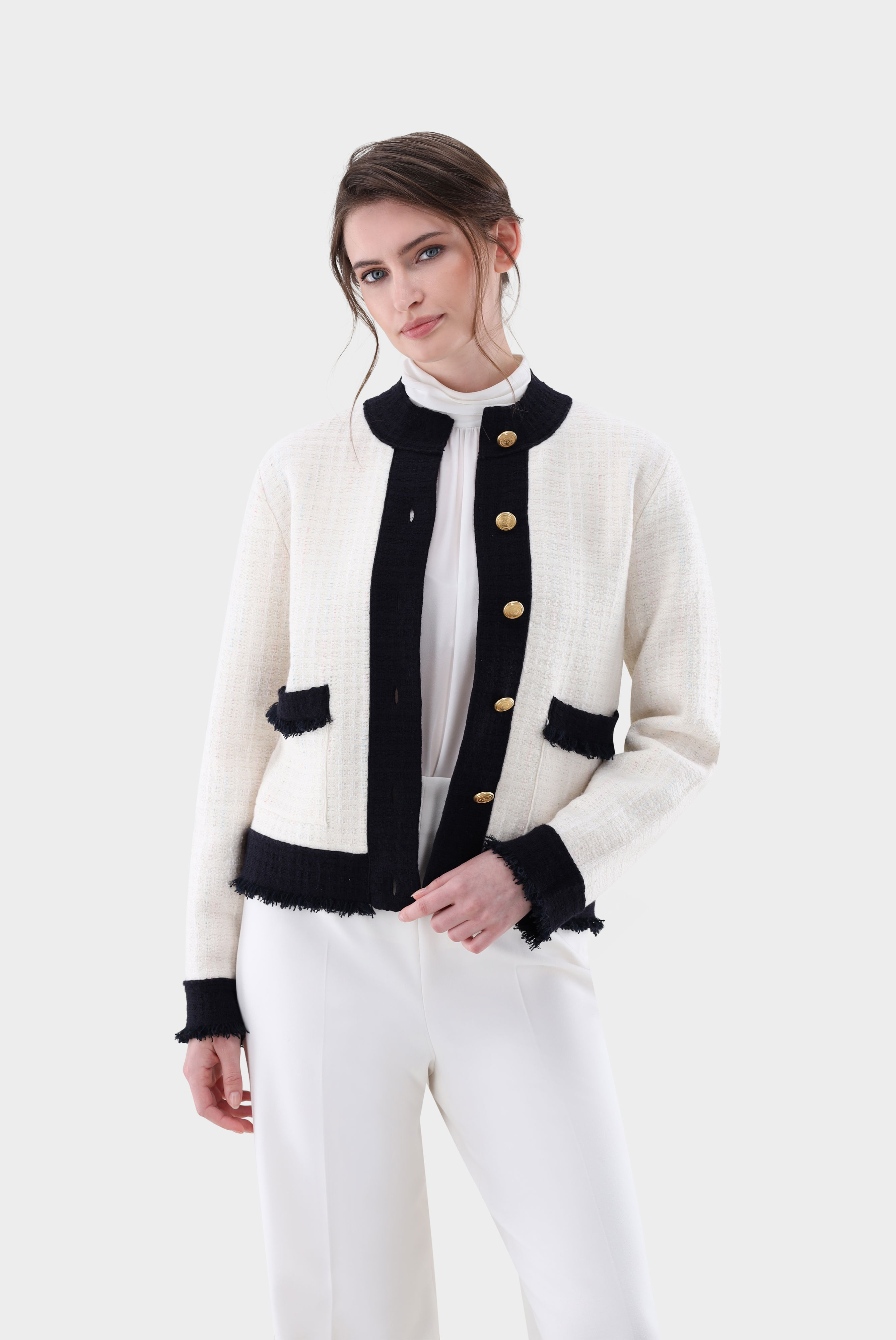 Blazer aus gestricktem Tweed