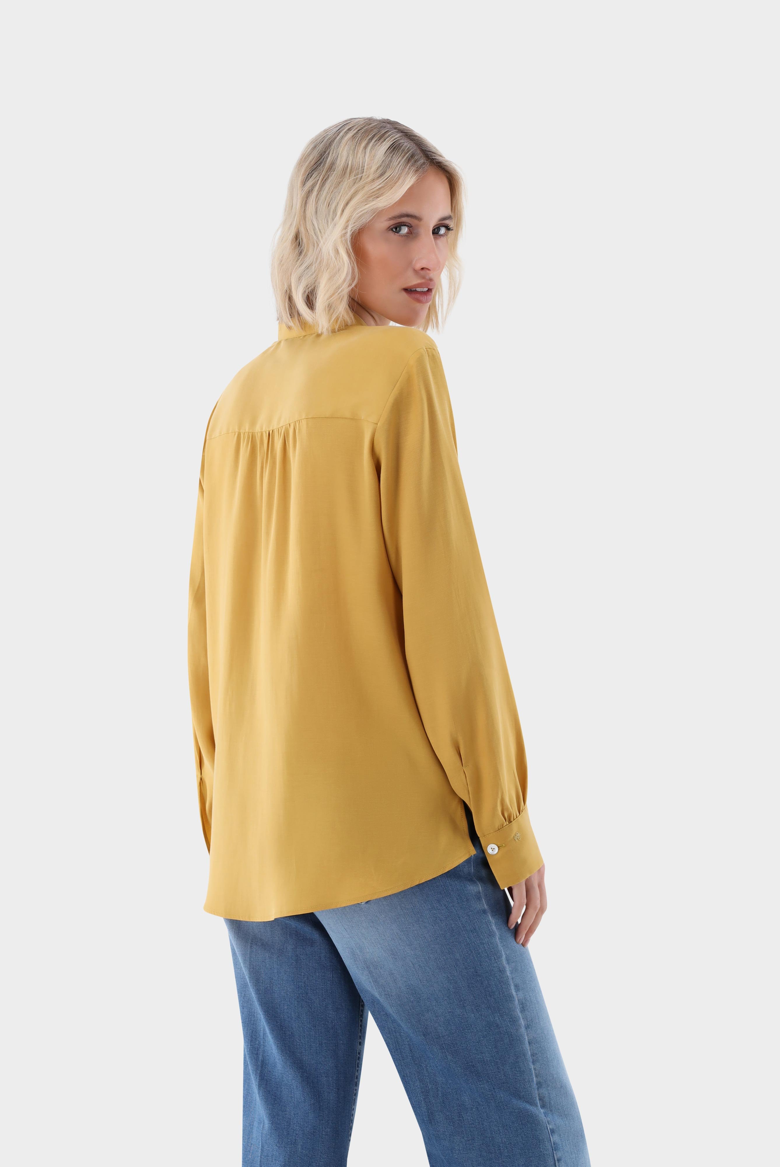 Casual Blouses+Stand-up Collar Shirt with lyocell and cotton+05.527Y.49.150258.270.32