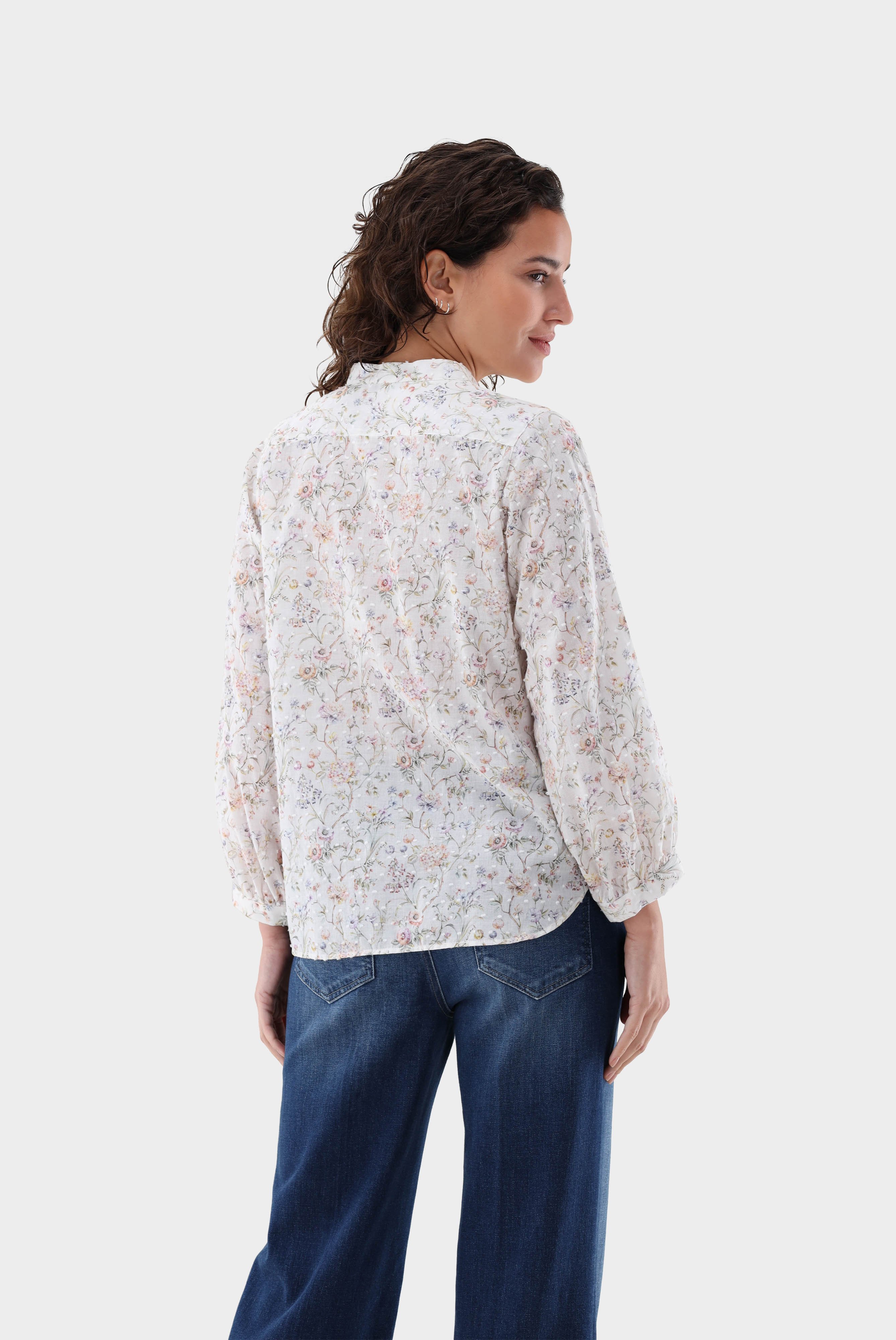 Casual Blouses+Stand-up collar blouse with pintucks at the front+05.528K.P8.170155.117.34