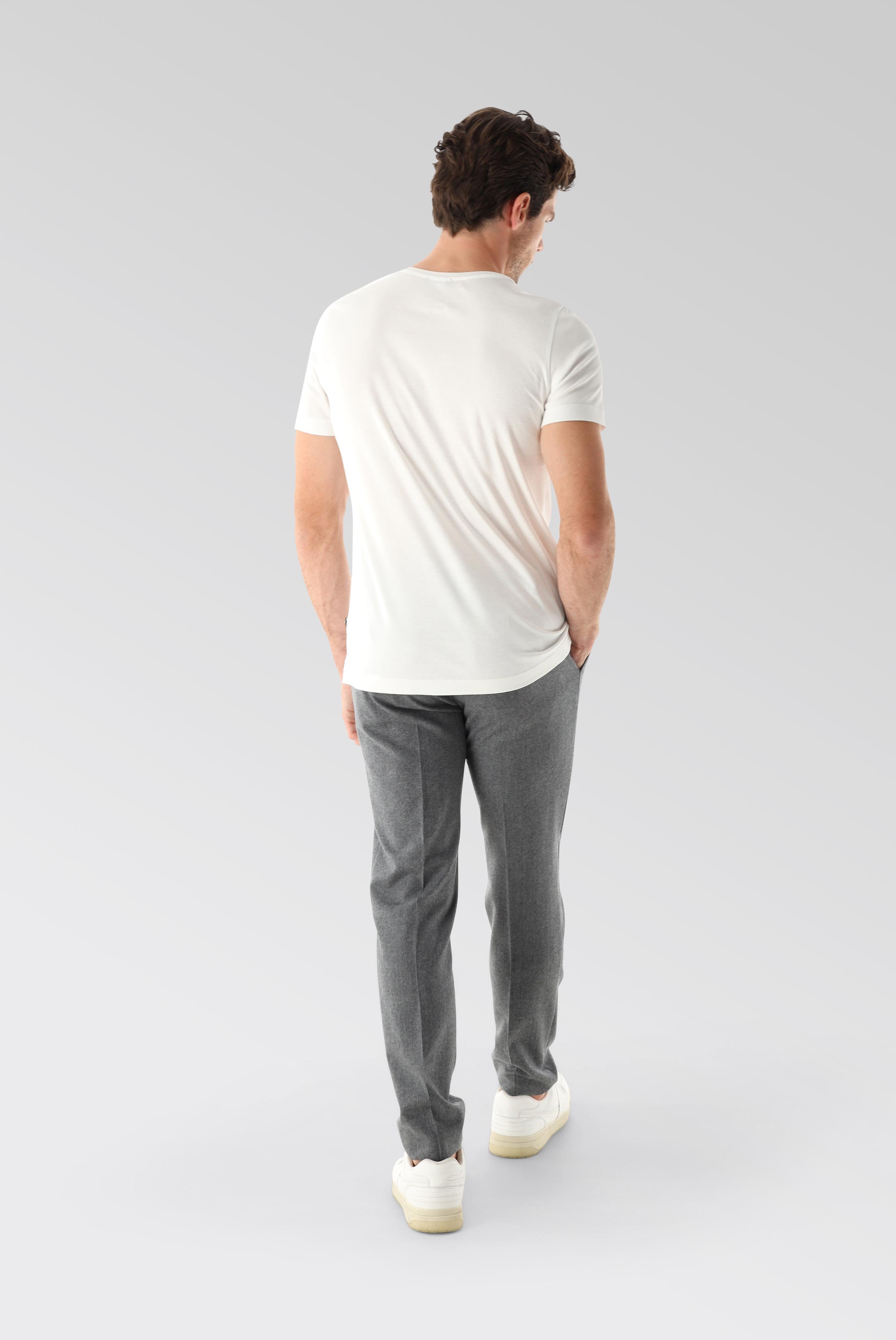 T-Shirts+Swiss Cotton Jersey V-Neck T-Shirt+20.1715.UX.180031.000.X4L