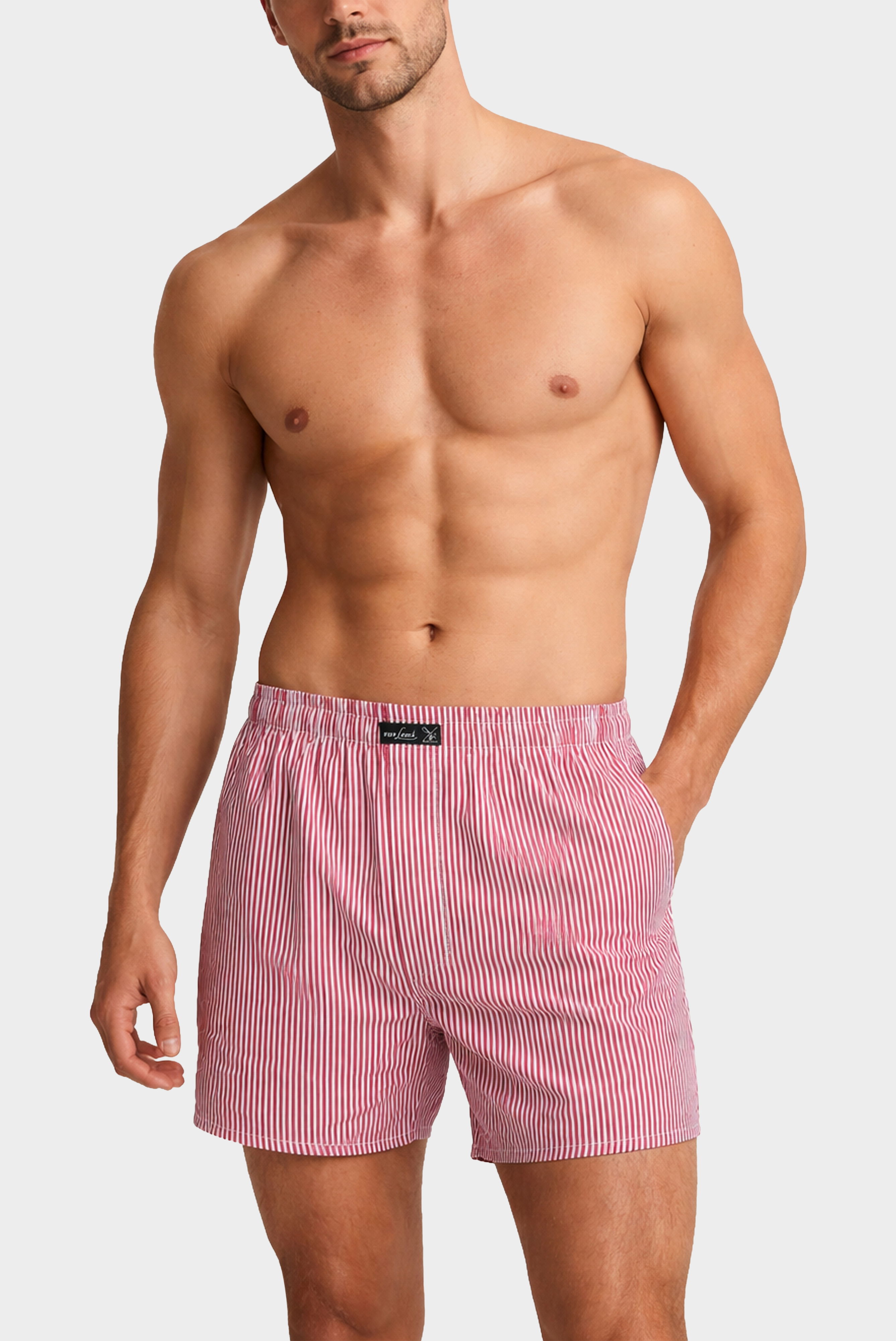 Boxer shorts striped poplin