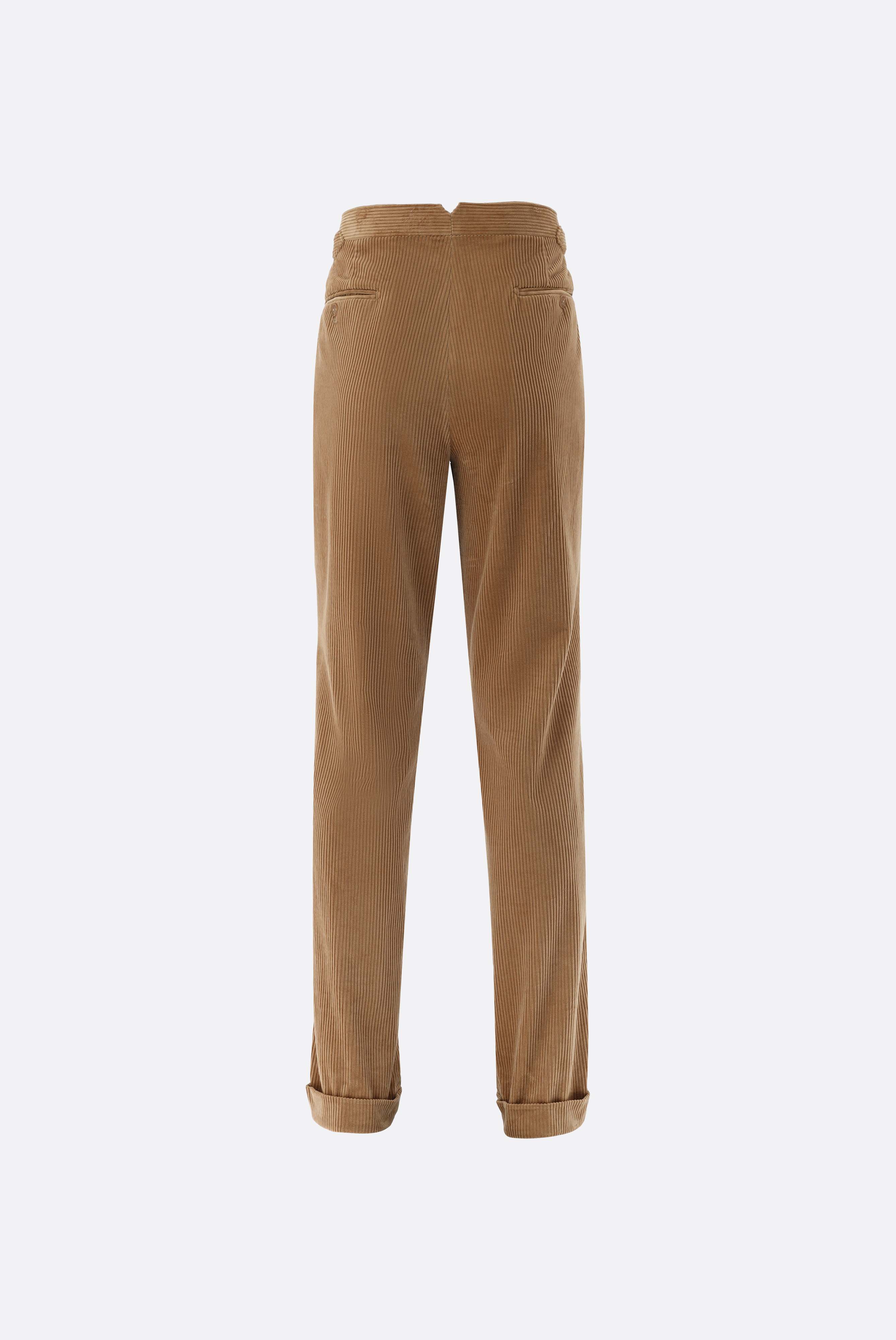 Kordhose mit Bundfalte Slim Fit günstig online kaufen