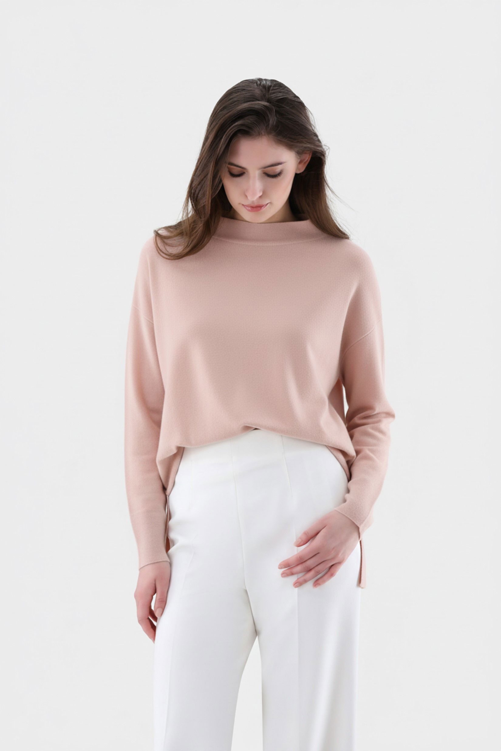 Stehkragenpullover loose fit