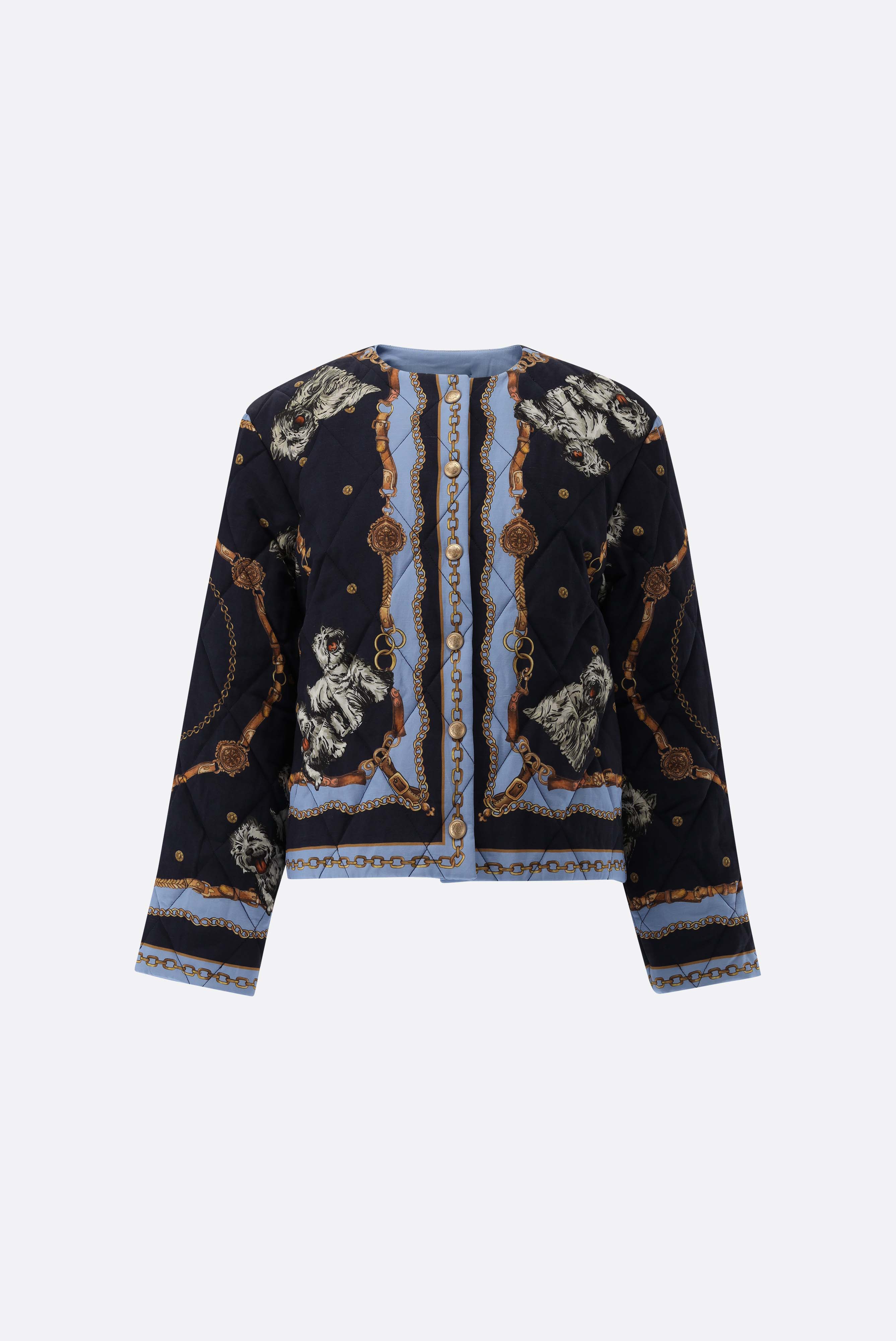 Steppjacke mit platziertem Druck günstig online kaufen