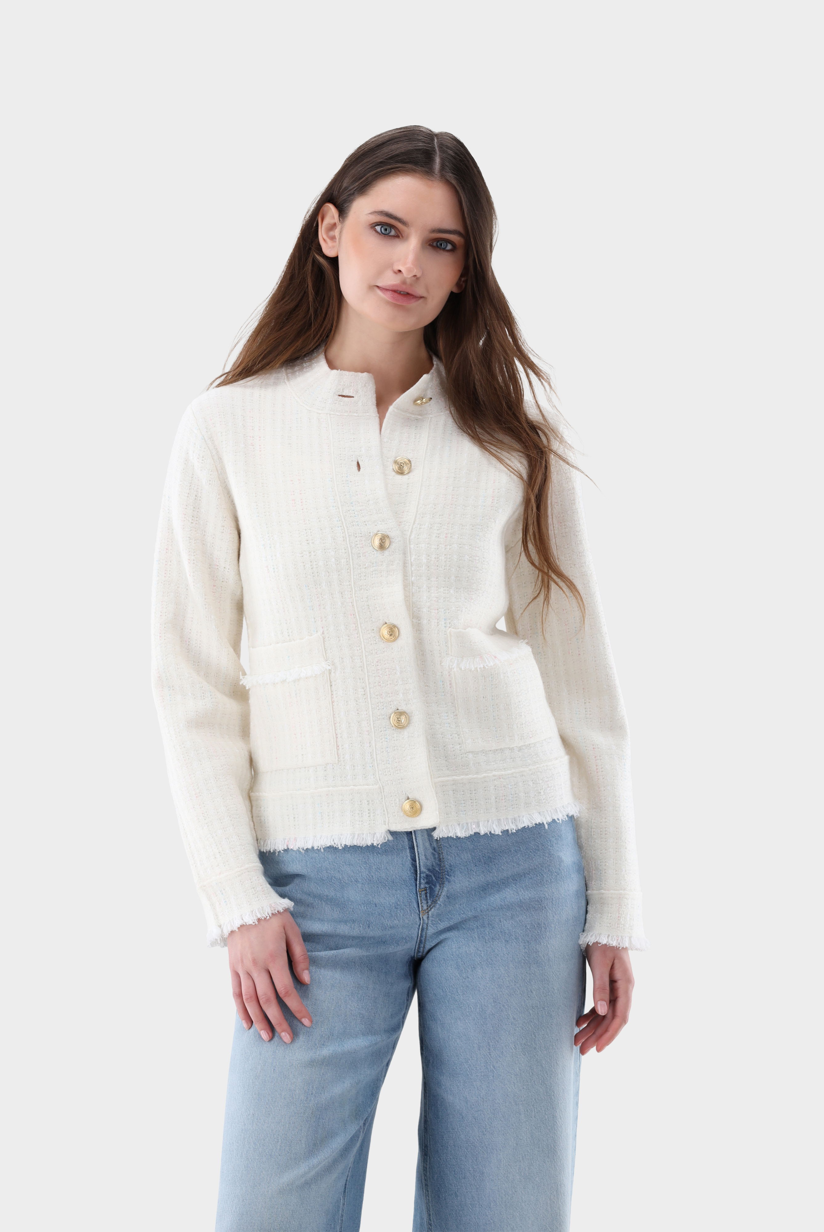 Blazer gestrickt mit Tweed Optik