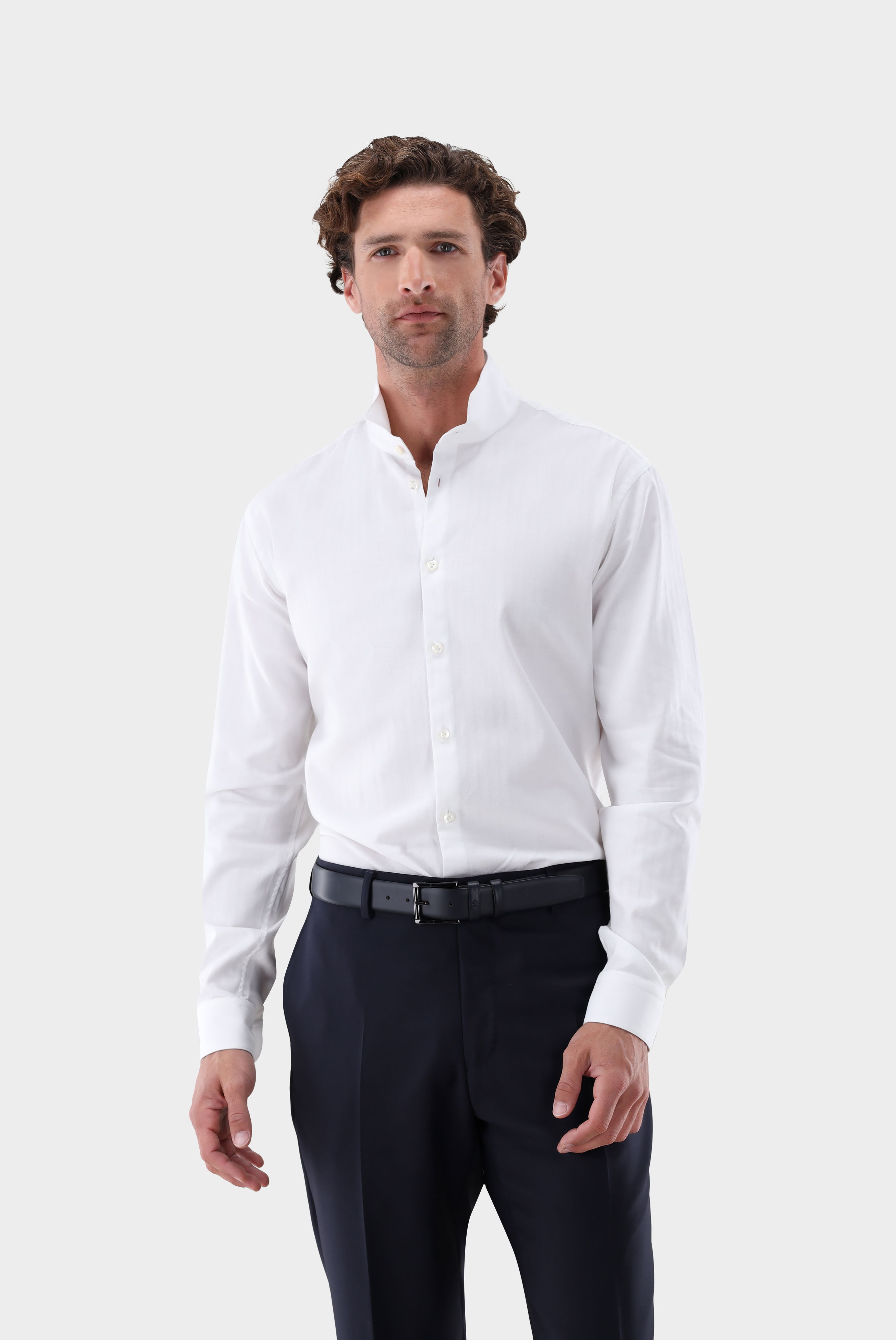 Festive shirt with high standup-collar