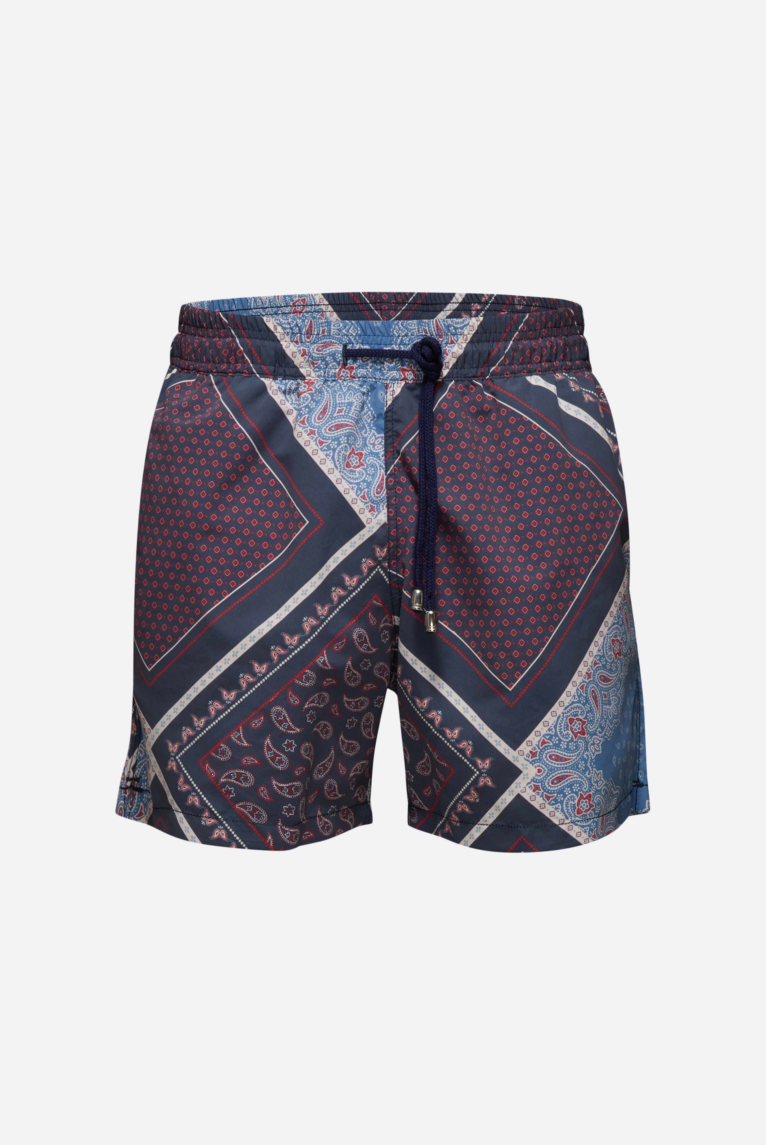 Swim Shorts with Patchwork Print