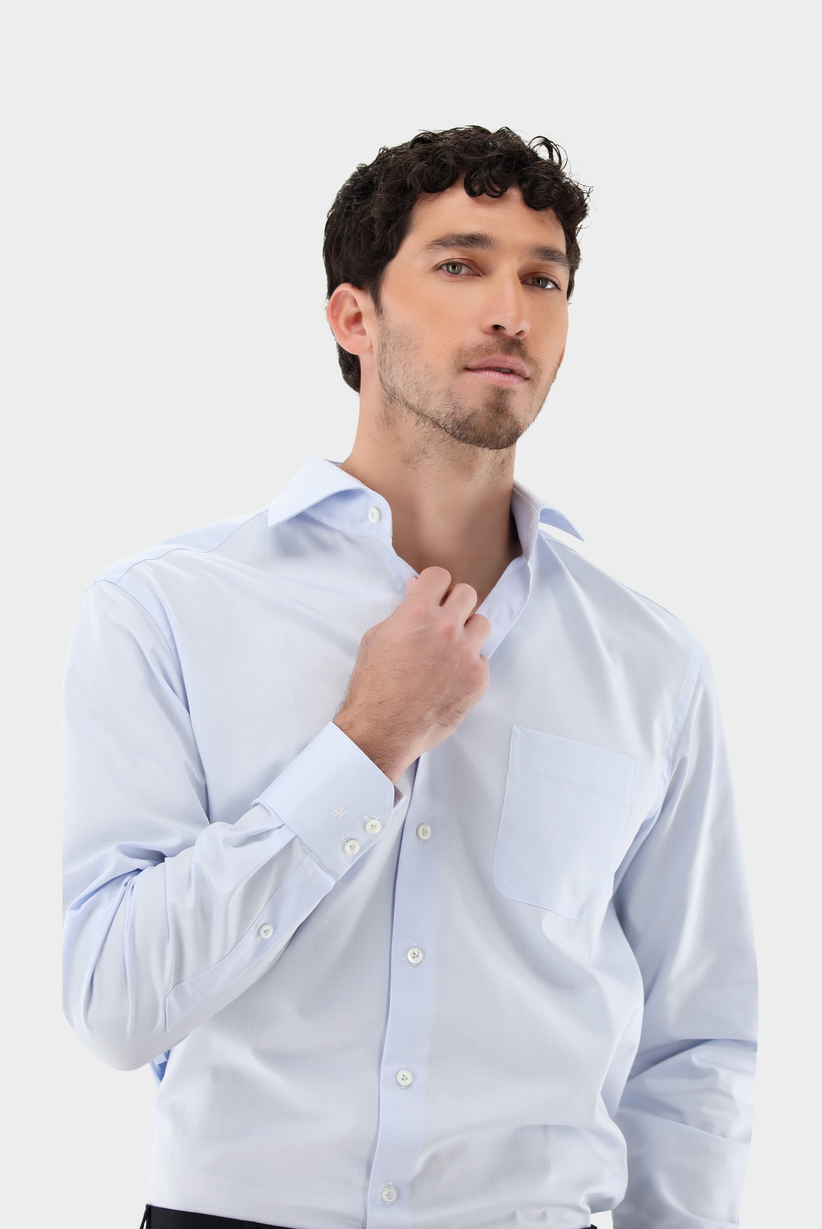 Easy Iron Shirts+Wrinkle Free Twill Shirt with Texture Comfort Fit+20.2021.BQ.150301.720.39
