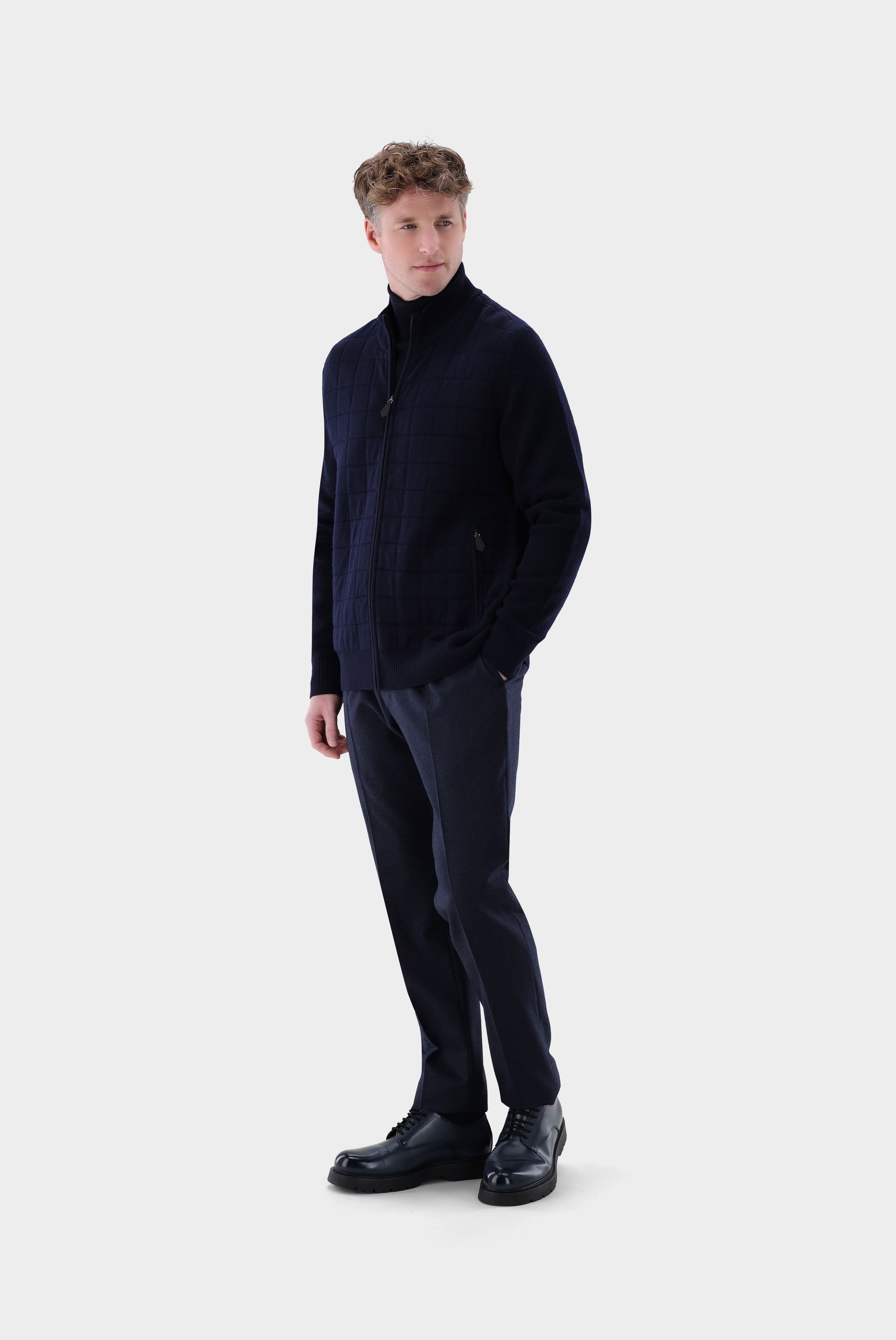 Hybrid-Strickjacke mit Polsterung