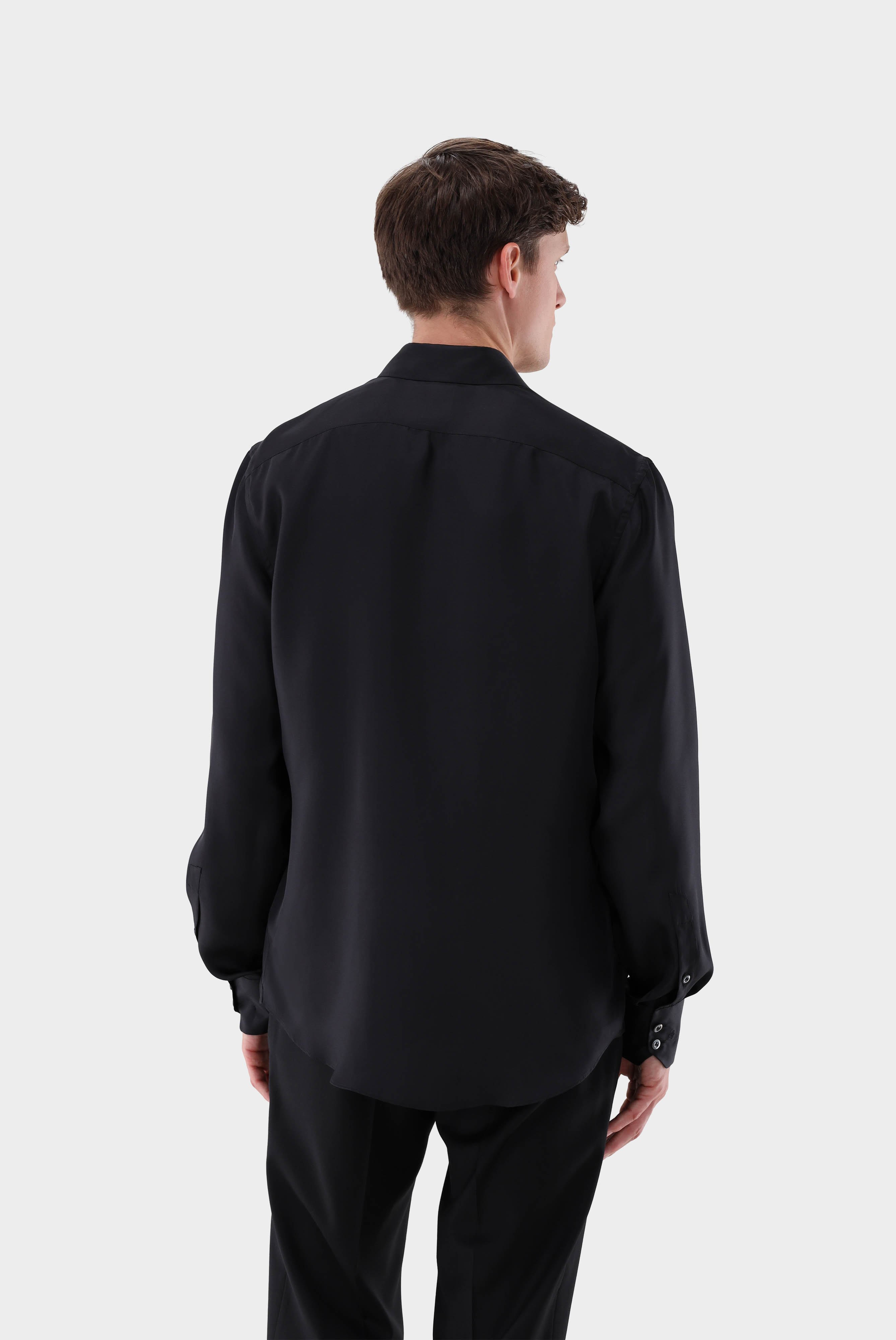 Casual Shirts+Silk Fine Twill Shirt with Kent Collar+20.2090.AV.155122.099.M