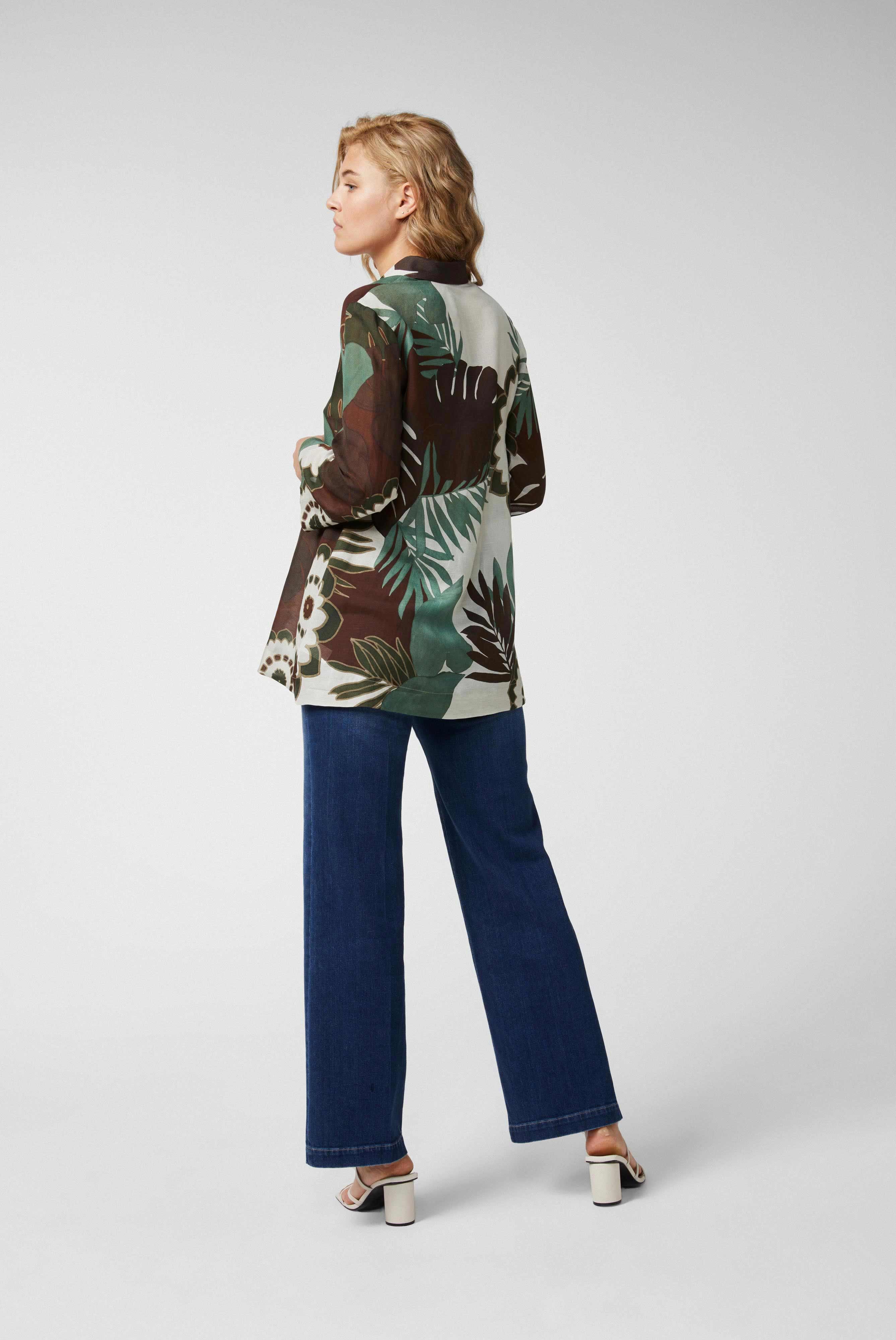 Casual Blouses+Shirt blouse with tropical print+05.525N.07.170423.179.46