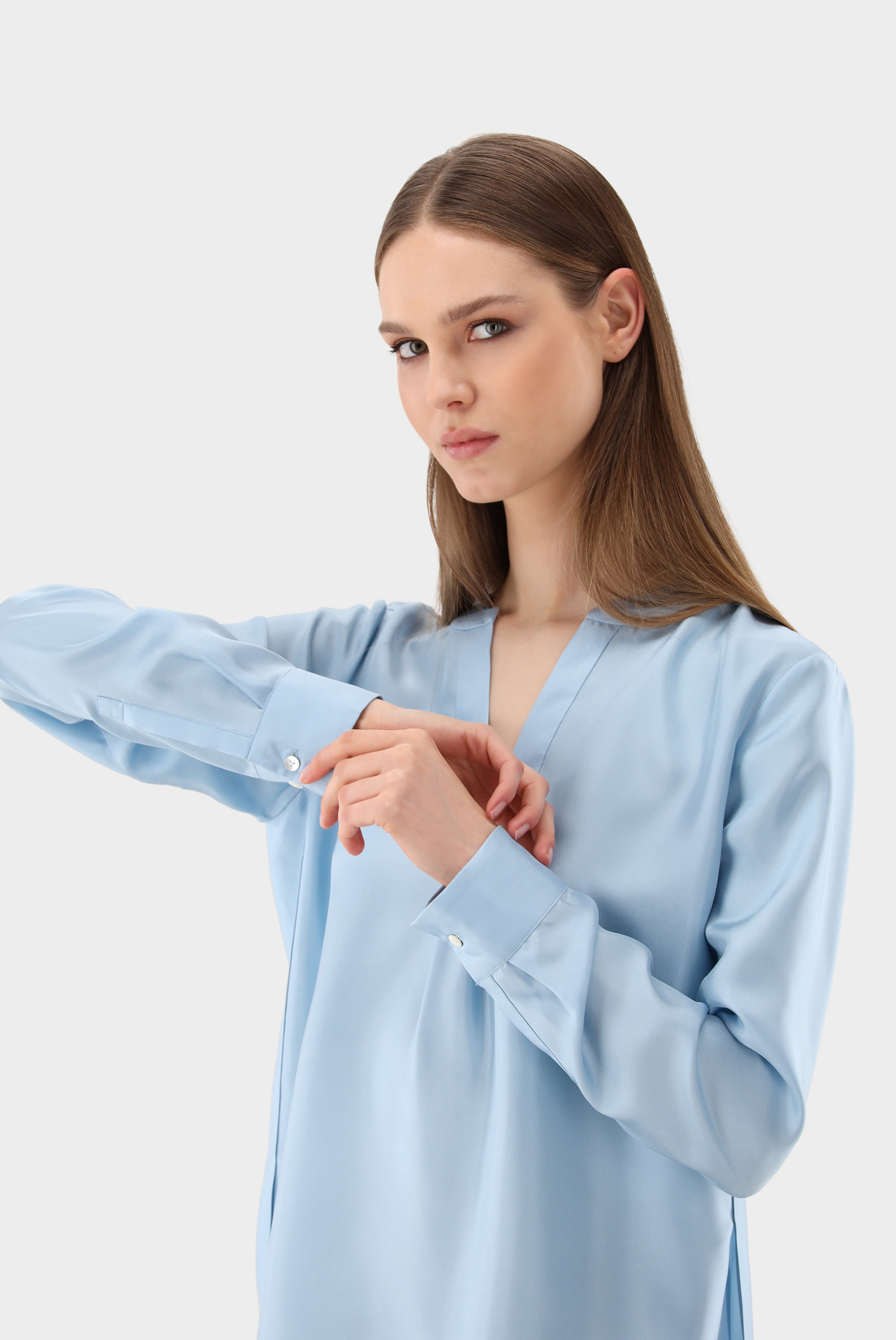 Casual Blouses+Tunic blouse with silk+05.528U.07.Z20093.720.34