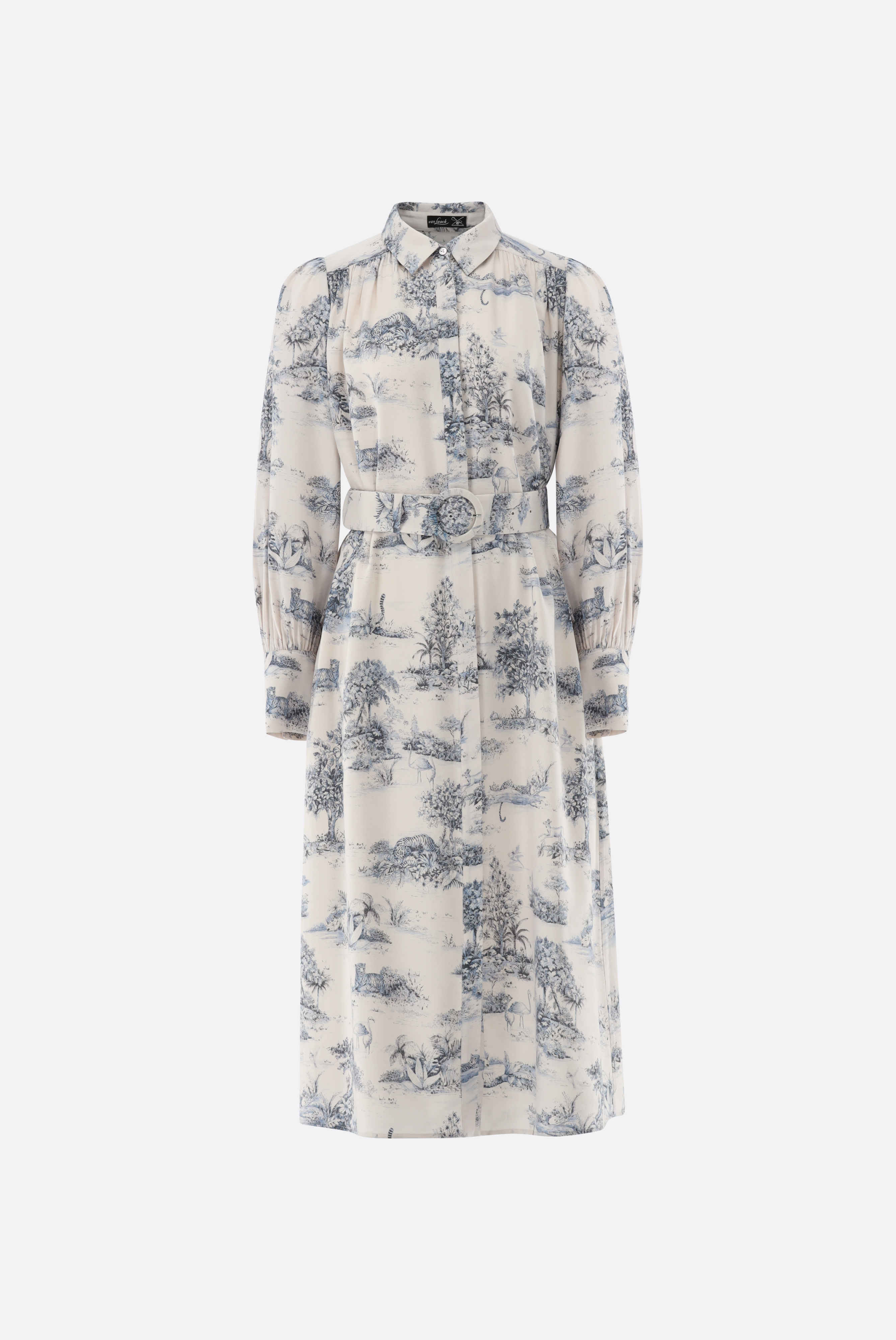 Flanell Hemdblusenkleid mit Print